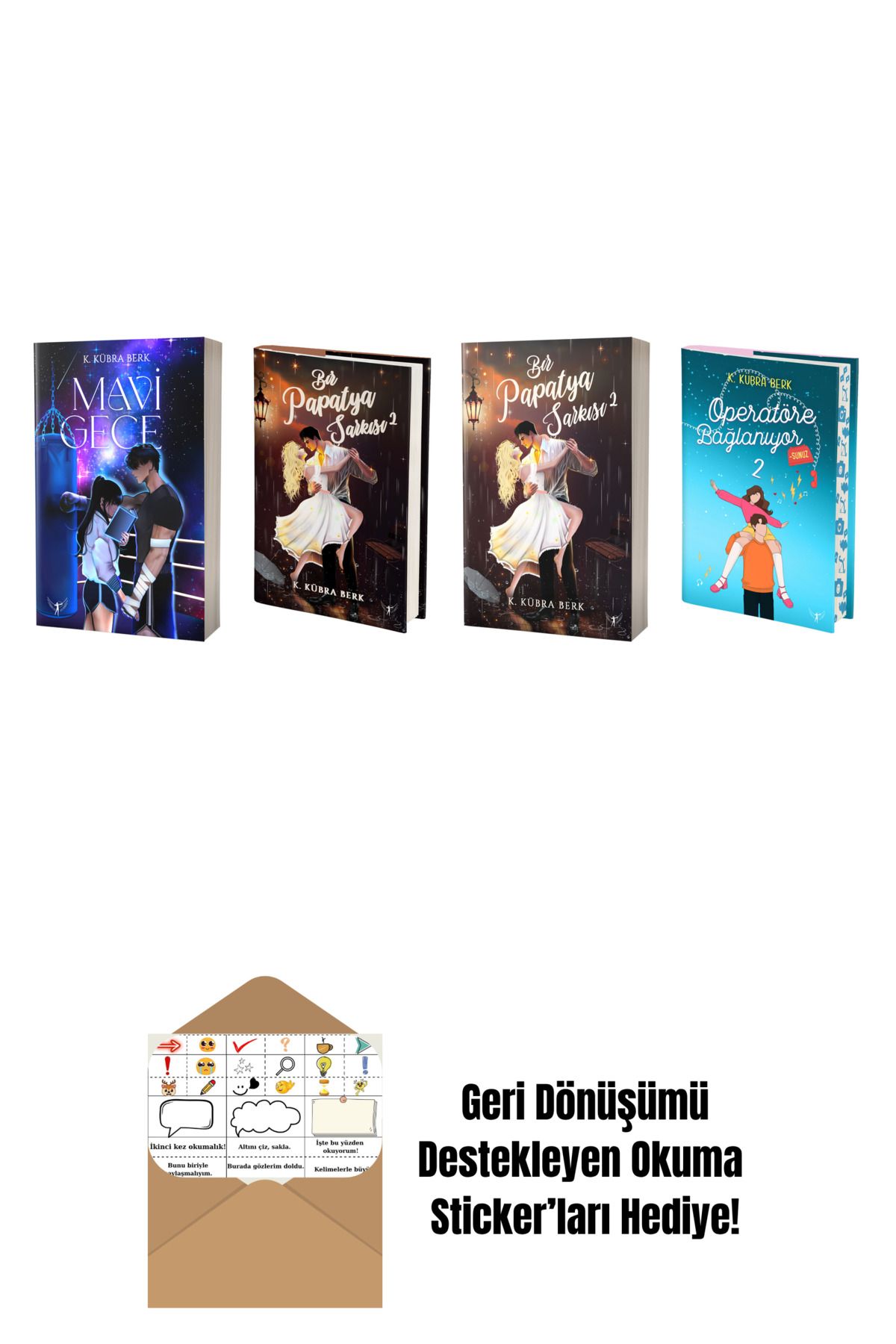 Artemis Yayınları K. Kübra Berk 4 Kitap Set + Okuma Sticker'ları