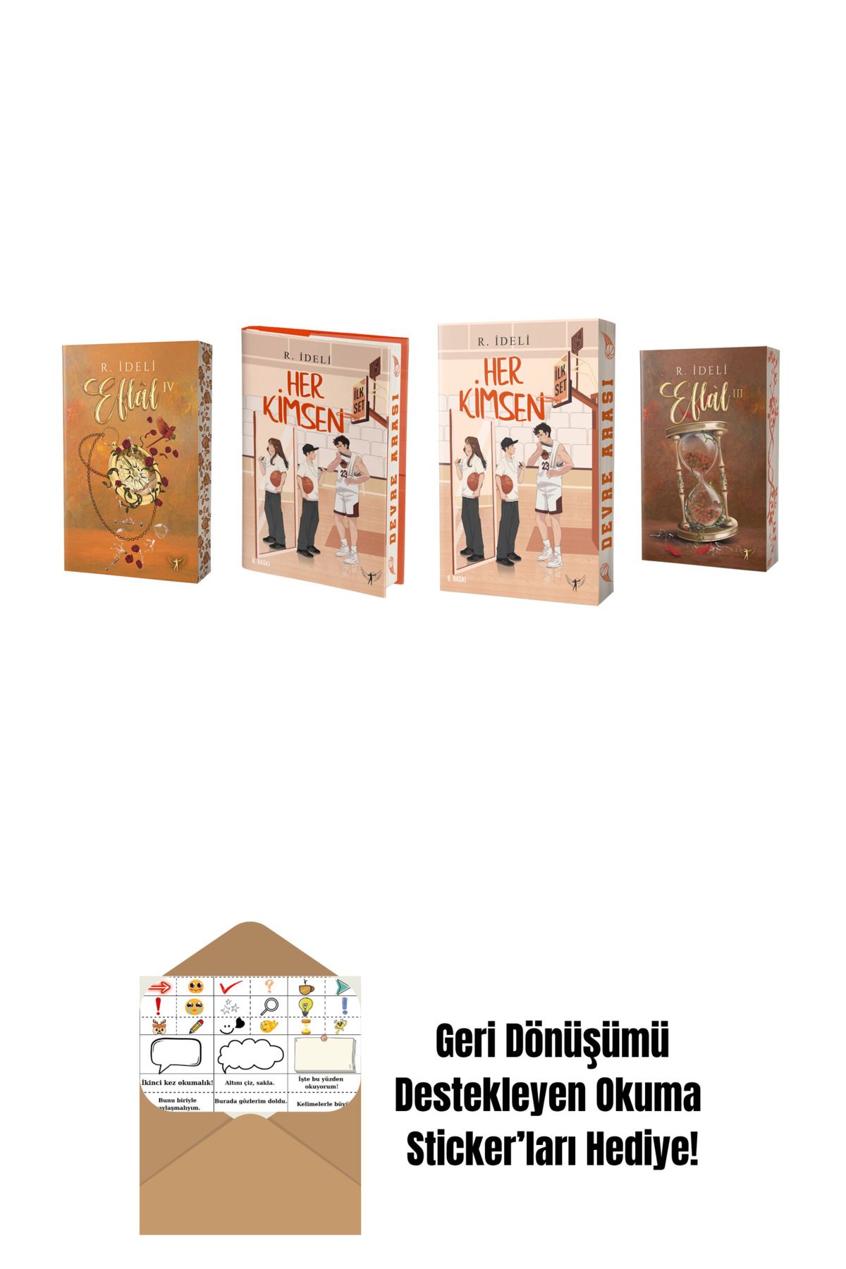 Artemis Yayınları R. İdeli 4 Kitap Set + Okuma Sticker'ları