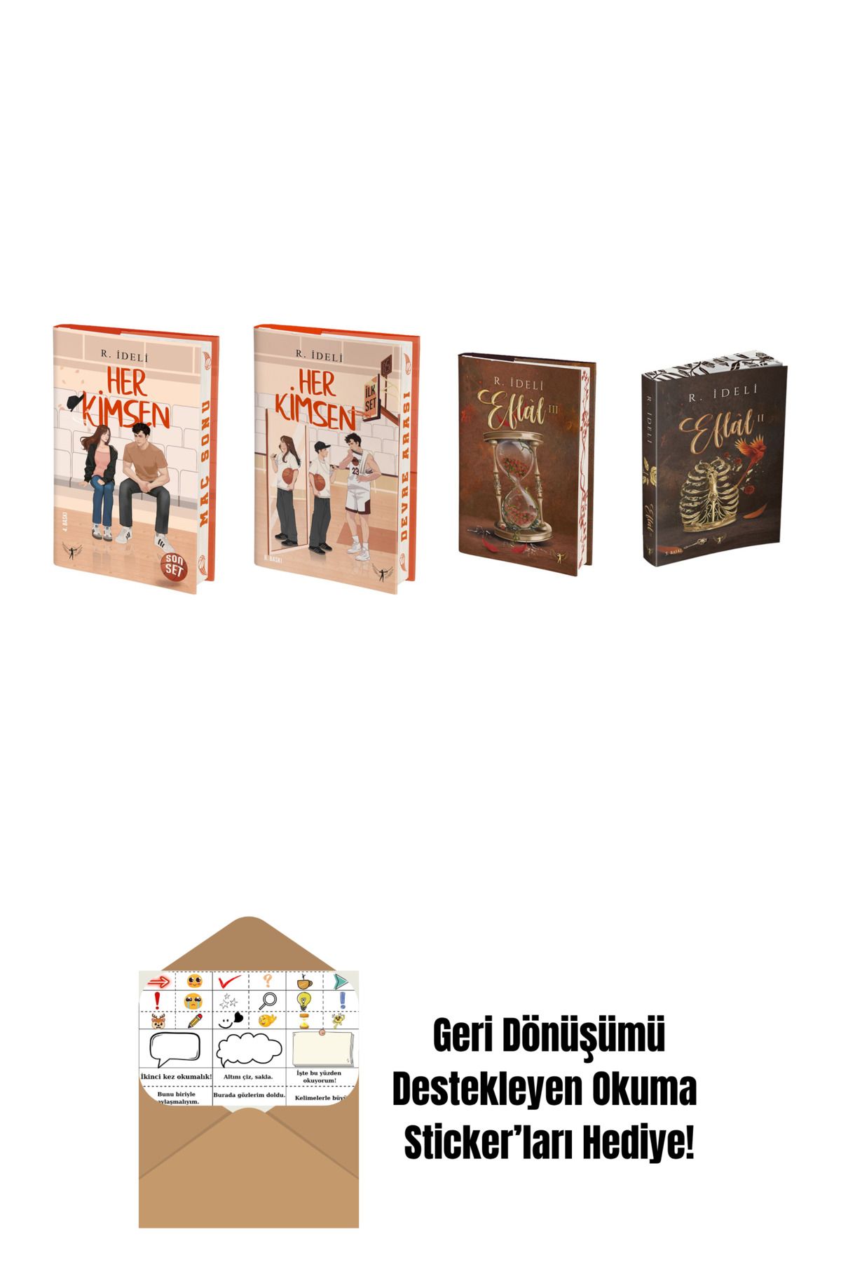 Artemis Yayınları R. İdeli 4 Kitap Set + Okuma Sticker'ları