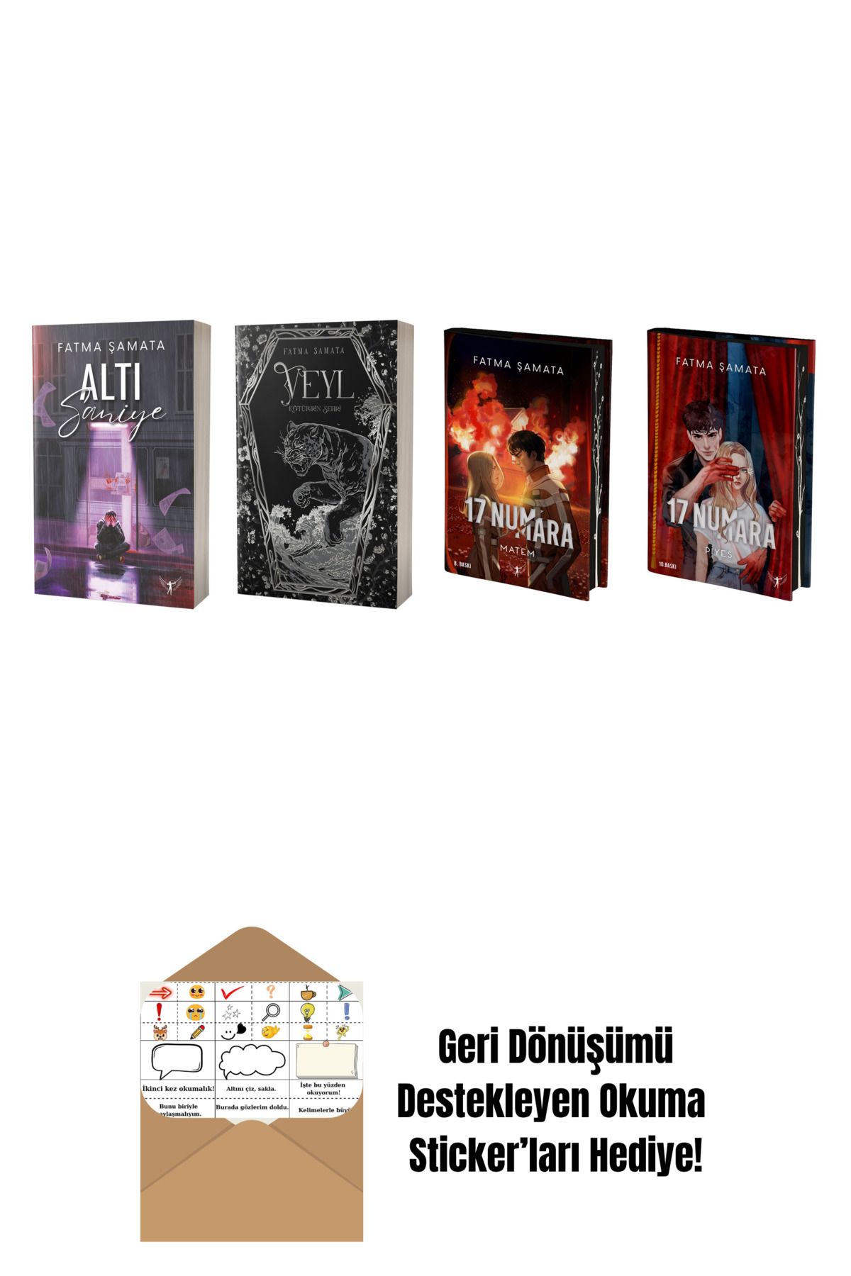 Artemis Yayınları Fatma Şamata 4 Kitap Set + Okuma Sticker'ları