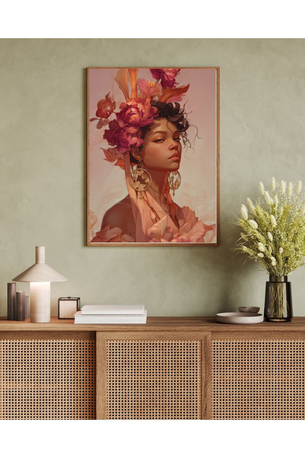 woodhomeworks tek parça salon ofis dekor tablo