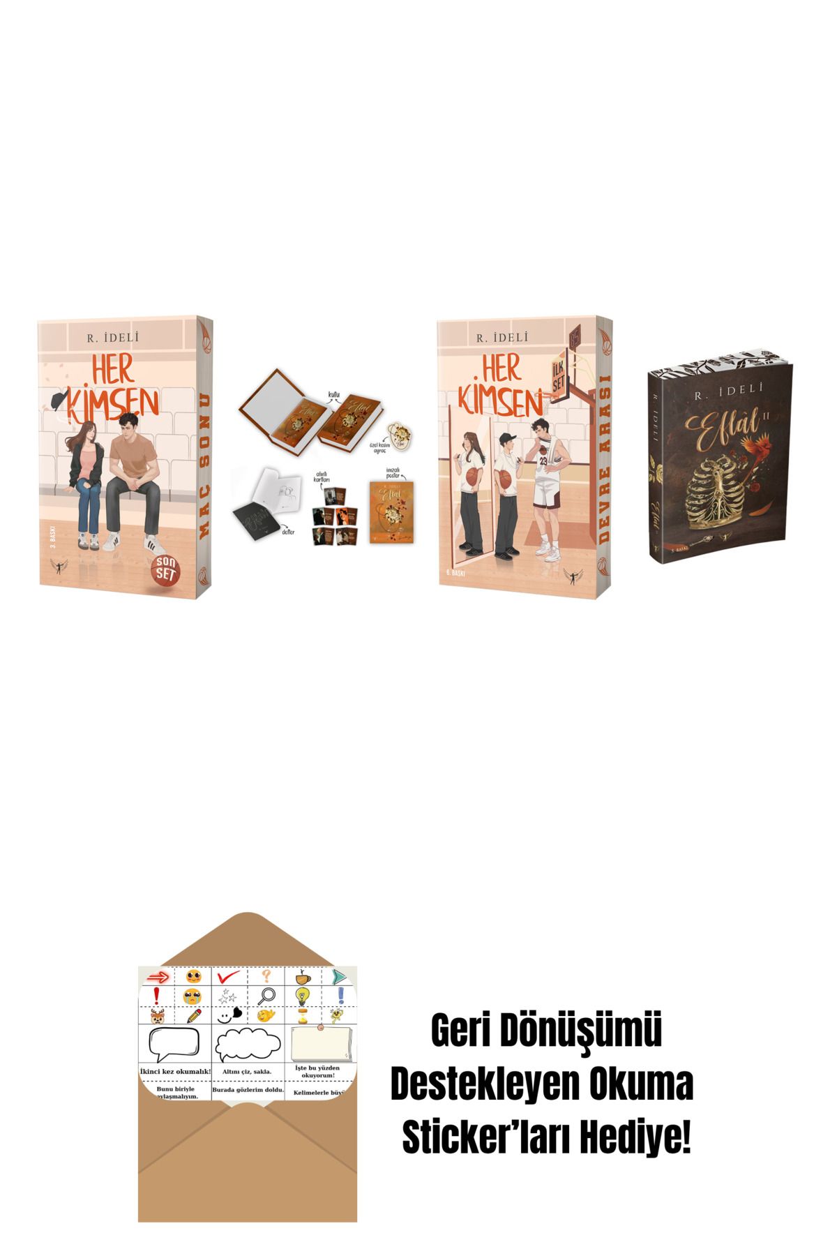 Artemis Yayınları R. İdeli 4 Kitap Set + Okuma Sticker'ları
