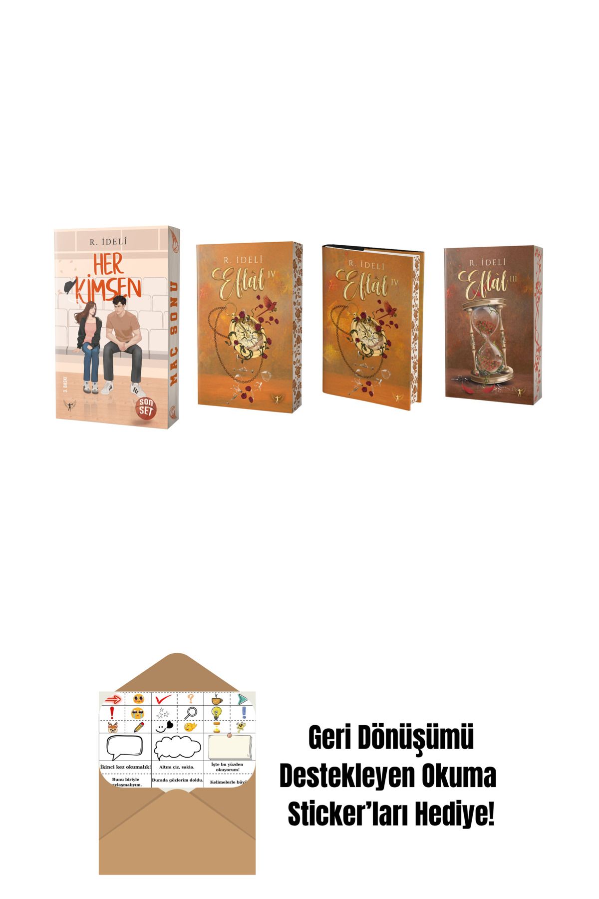 Artemis Yayınları R. İdeli 4 Kitap Set + Okuma Sticker'ları