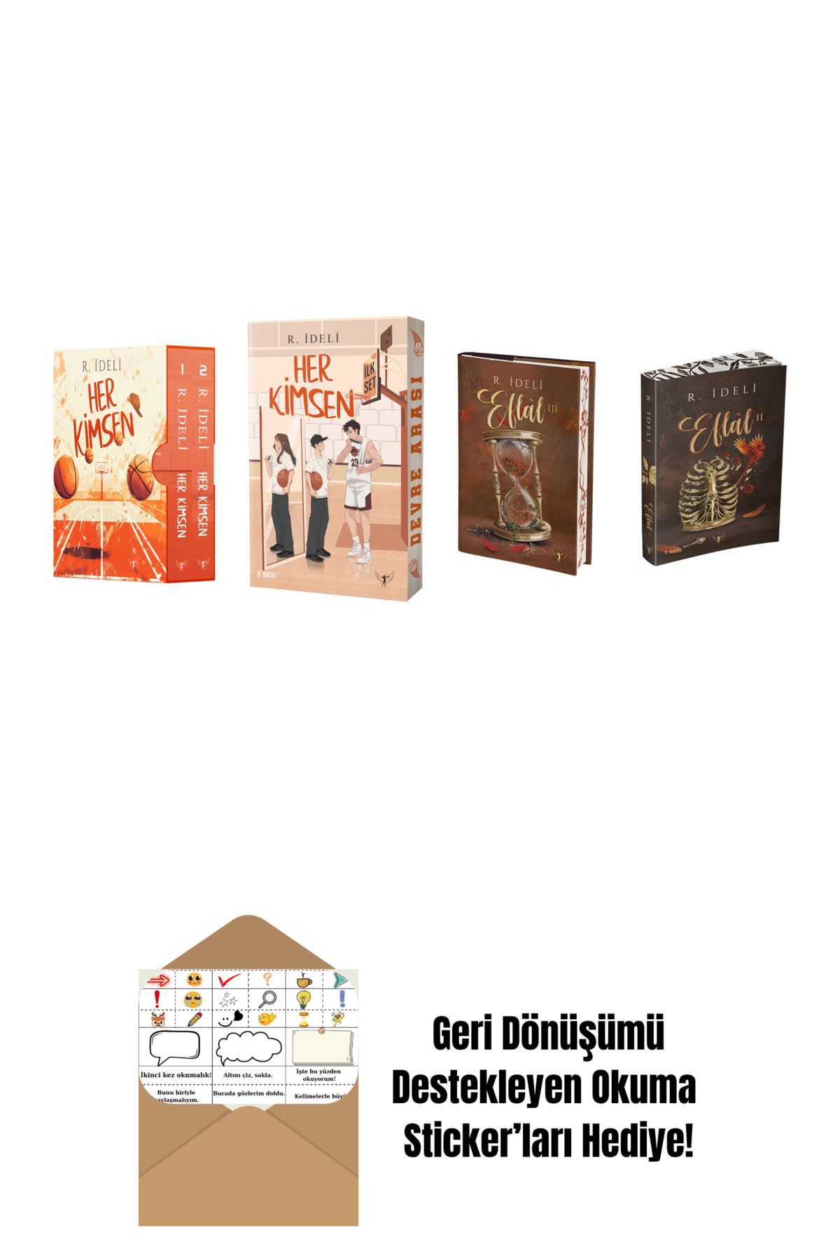 Artemis Yayınları R. İdeli 4 Kitap Set + Okuma Sticker'ları