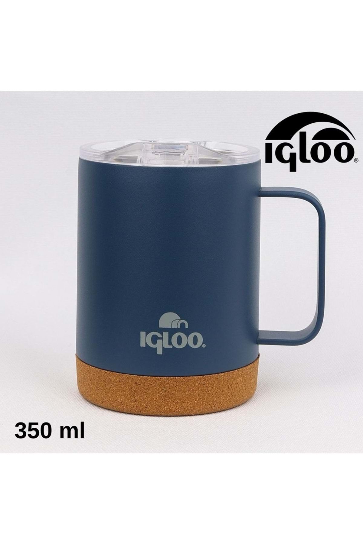 IGLOO Cork Mug 350ml Termos Kupa Bardak Matara AÇIK-LACİVERT