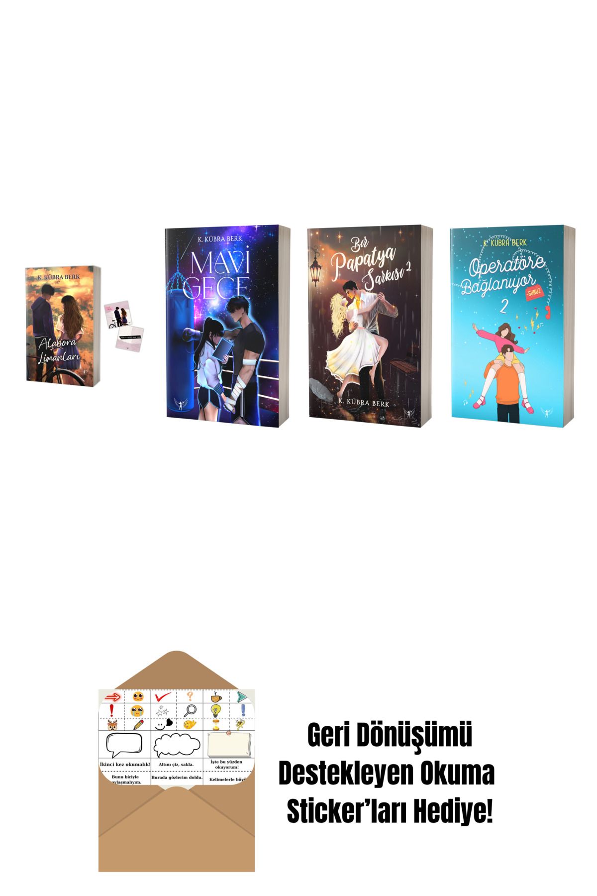 Artemis Yayınları K. Kübra Berk 4 Kitap Set + Okuma Sticker'ları