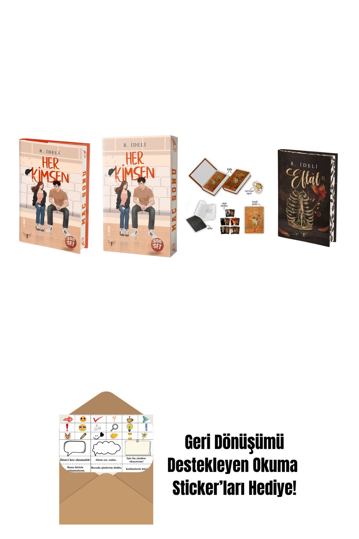 Artemis Yayınları R. İdeli 4 Kitap Set + Okuma Sticker'ları