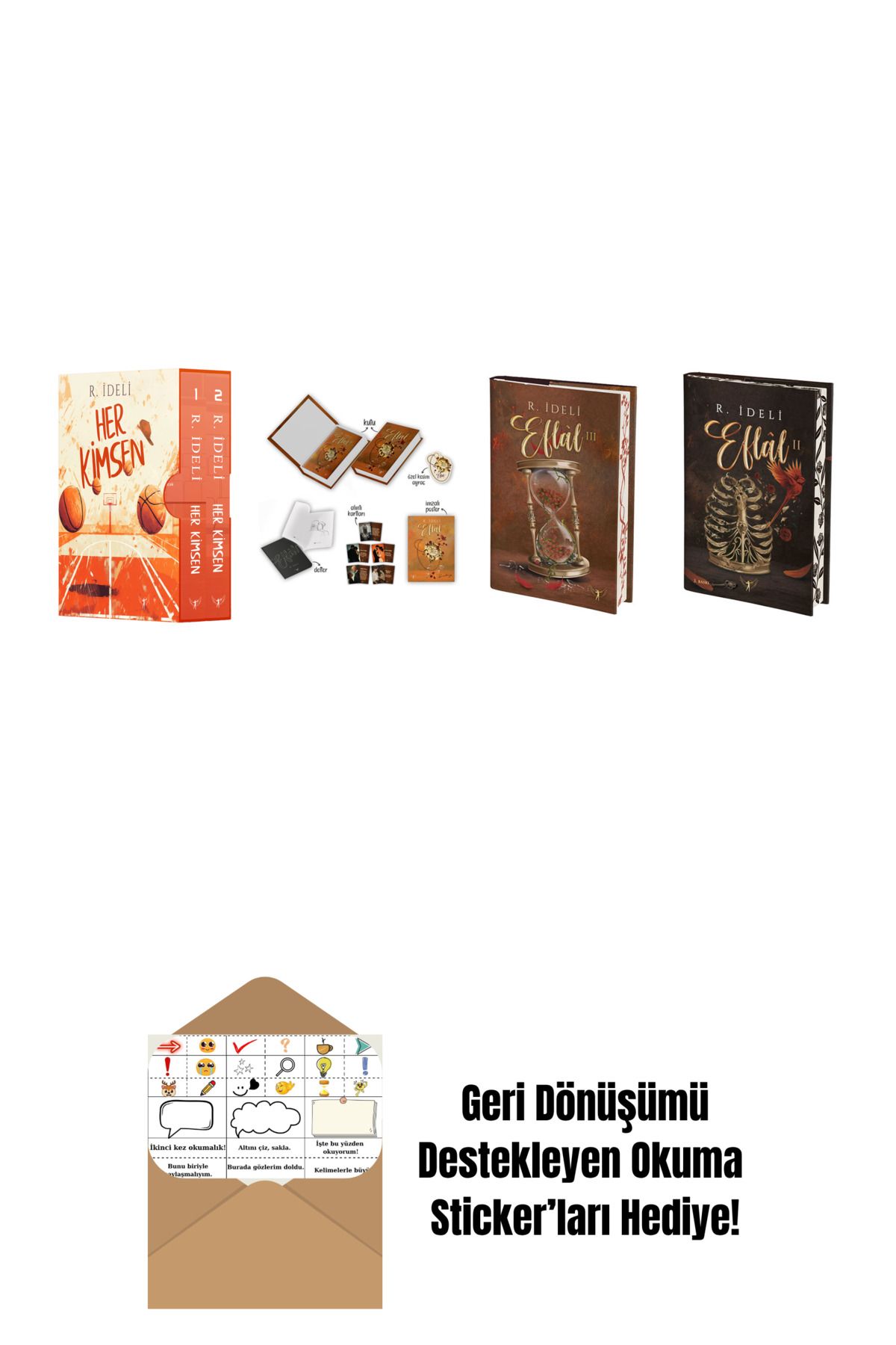 Artemis Yayınları R. İdeli 4 Kitap Set + Okuma Sticker'ları