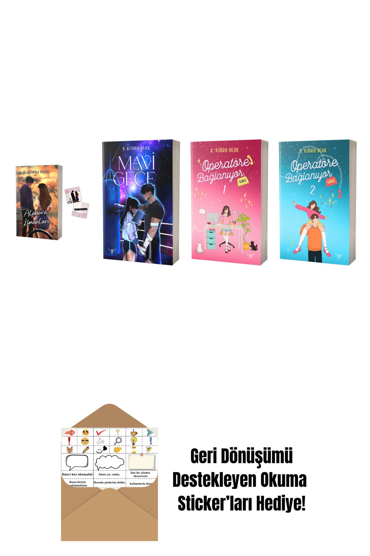 Artemis Yayınları K. Kübra Berk 4 Kitap Set + Okuma Sticker'ları
