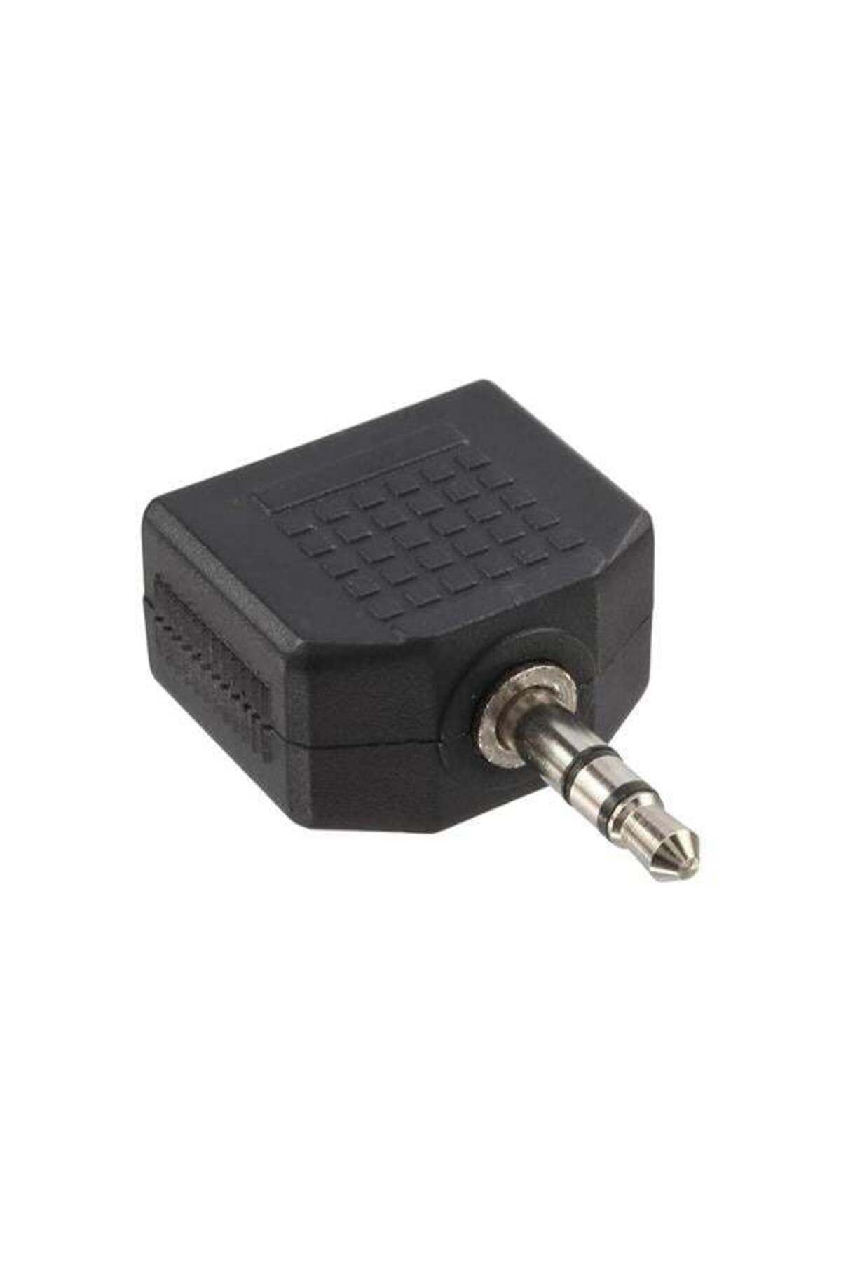 Emperium 3.5 Mm Stereo Erkek - 3.5 Mm 2 Dişi Çevirici Jack