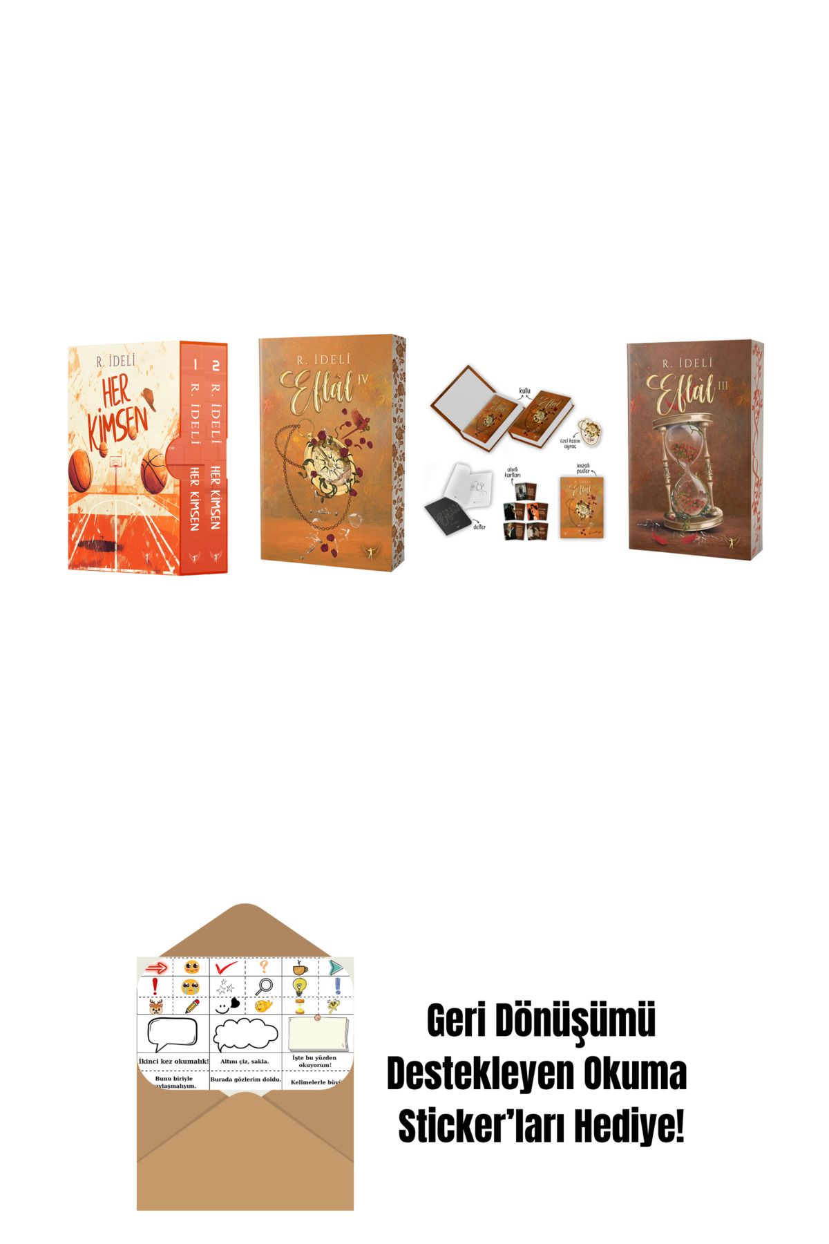 Artemis Yayınları R. İdeli 4 Kitap Set + Okuma Sticker'ları