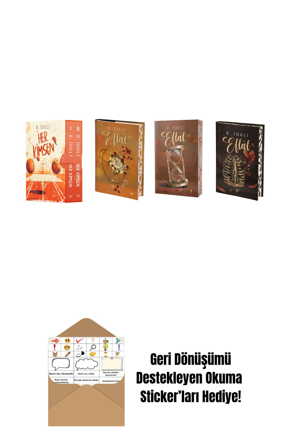 Artemis Yayınları R. İdeli 4 Kitap Set + Okuma Sticker'ları