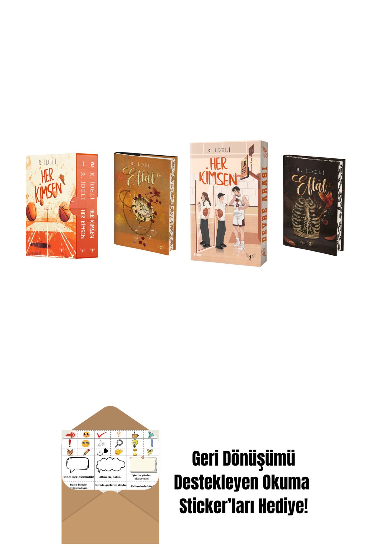 Artemis Yayınları R. İdeli 4 Kitap Set + Okuma Sticker'ları