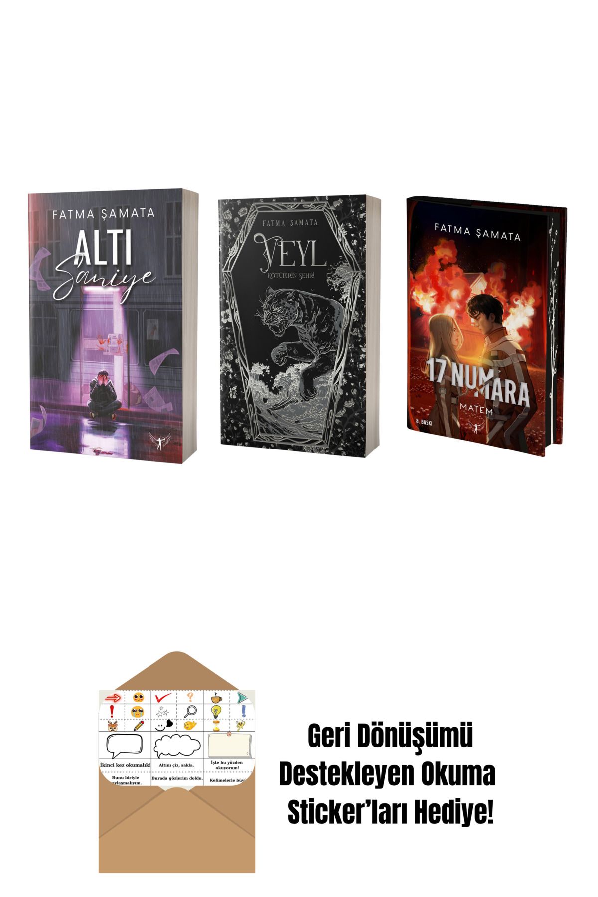 Artemis Yayınları Fatma Şamata 3 Kitap Set + Okuma Sticker'ları