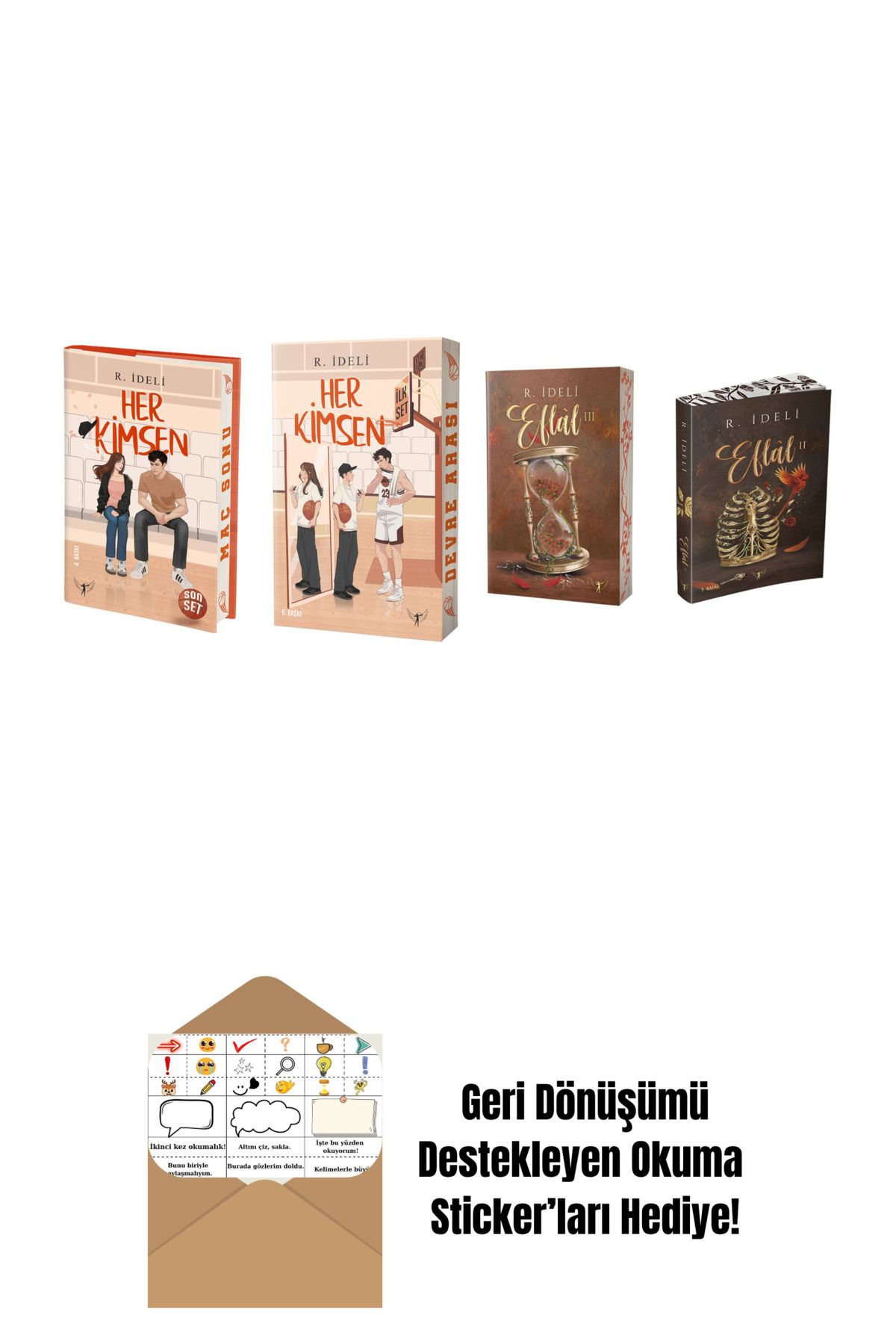 Artemis Yayınları R. İdeli 4 Kitap Set + Okuma Sticker'ları