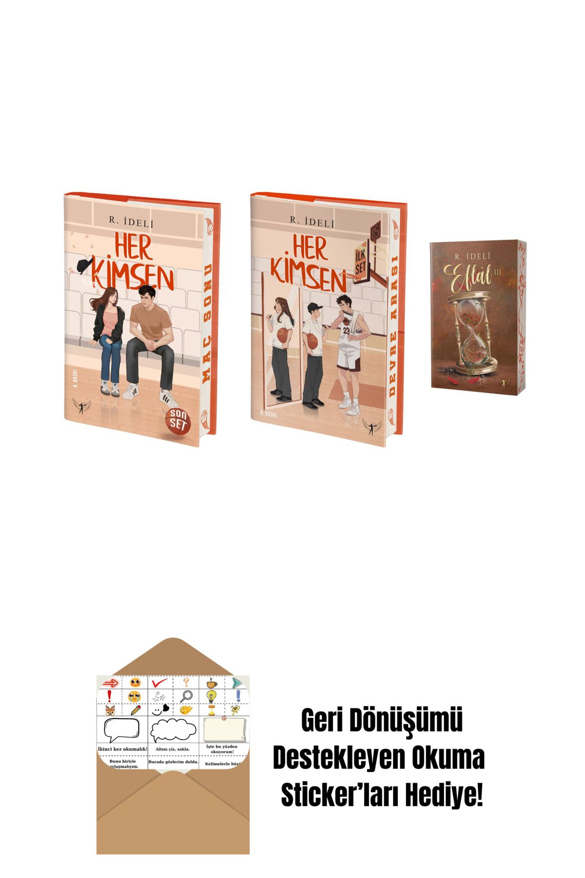Artemis Yayınları R. İdeli 3 Kitap Set + Okuma Sticker'ları