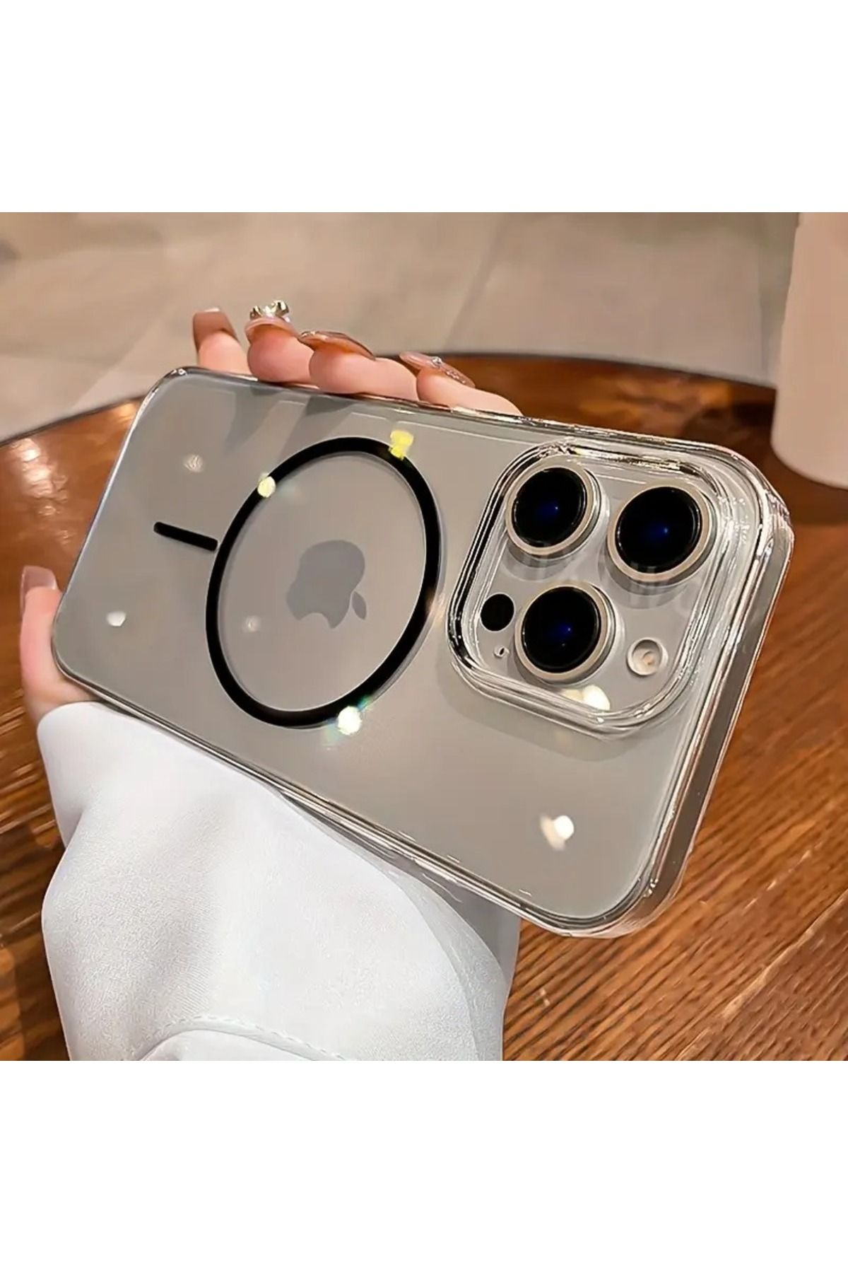 Milano Iphone 11 Uyumlu Kamera Çevresi Yüksek Sararmaz Magsafe Şeffaf Kılıf