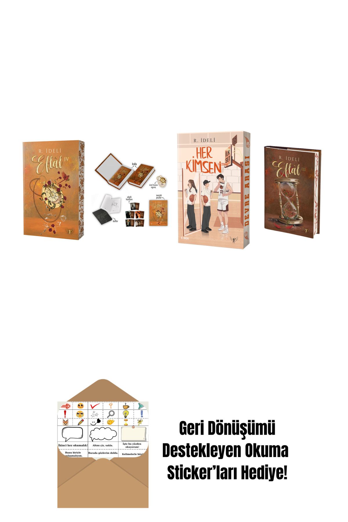 Artemis Yayınları R. İdeli 4 Kitap Set + Okuma Sticker'ları