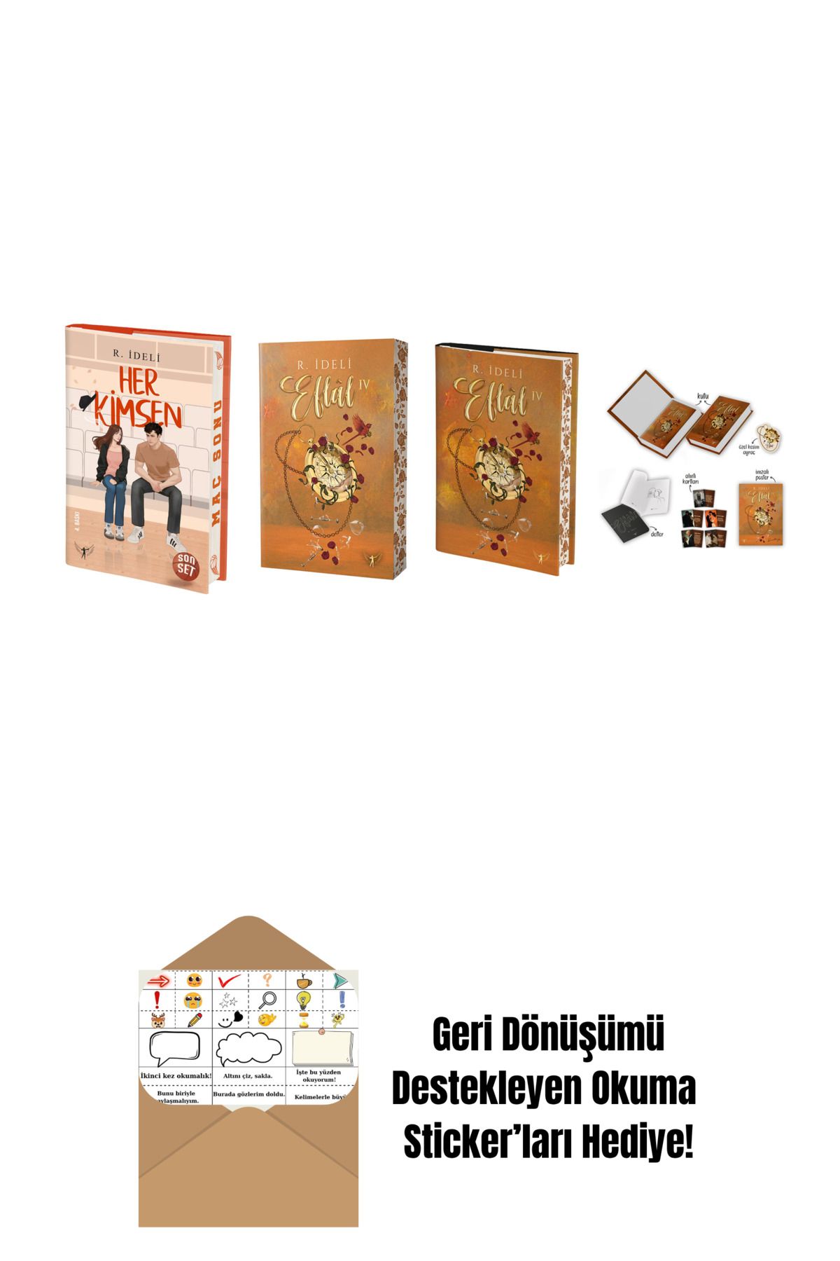 Artemis Yayınları R. İdeli 4 Kitap Set + Okuma Sticker'ları