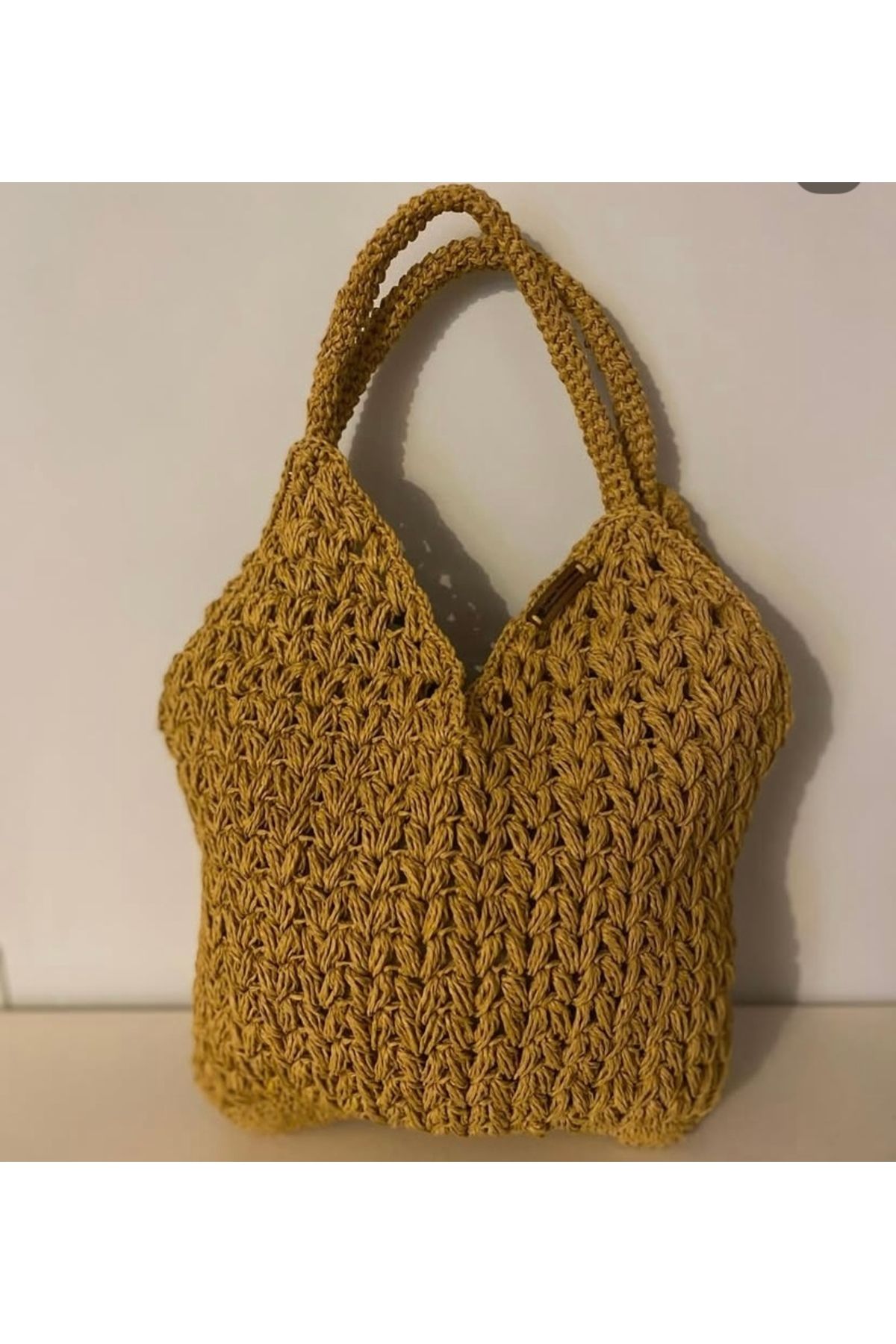 Doğadan Handmade El yapımı hasır plaj çantası