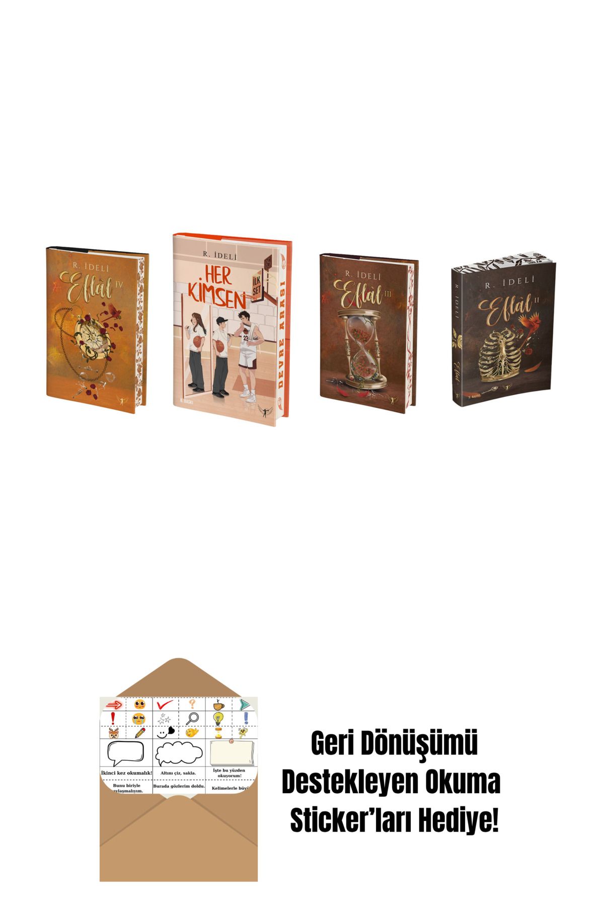Artemis Yayınları R. İdeli 4 Kitap Set + Okuma Sticker'ları
