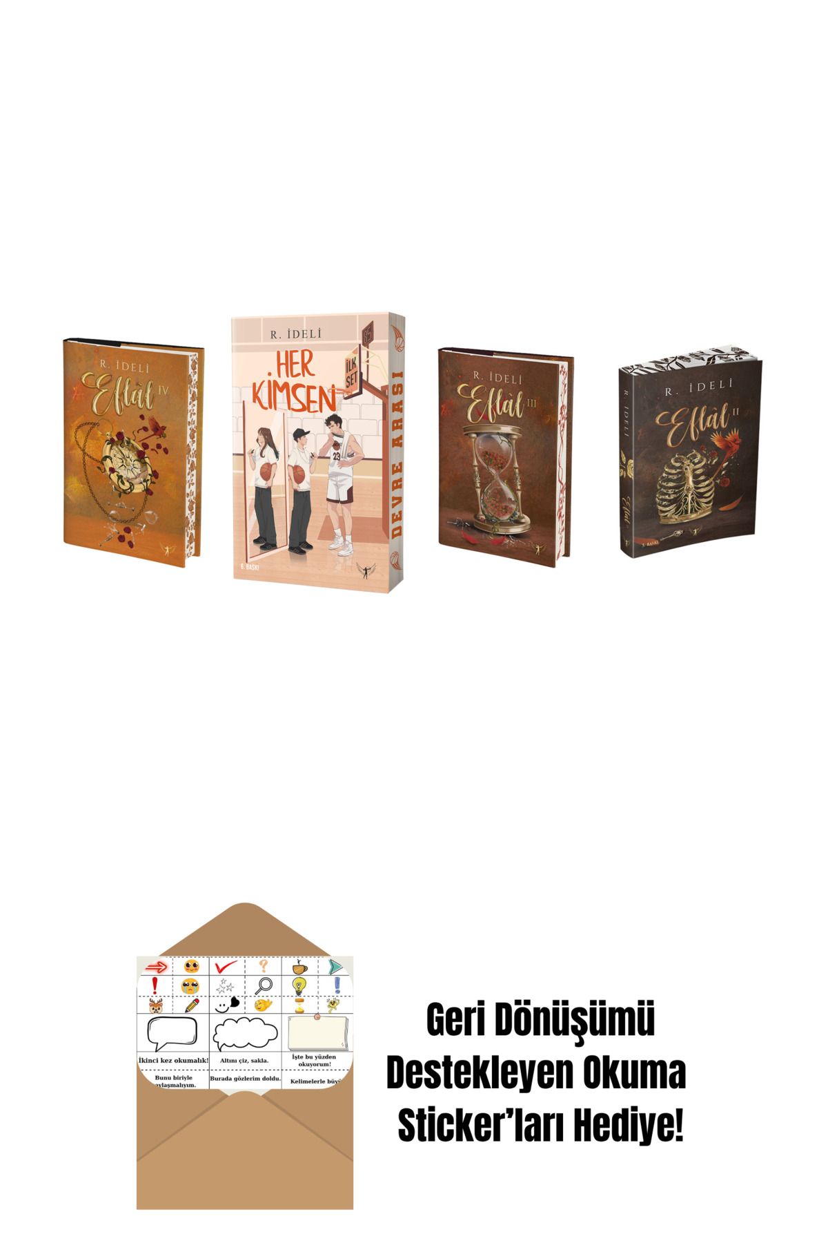 Artemis Yayınları R. İdeli 4 Kitap Set + Okuma Sticker'ları