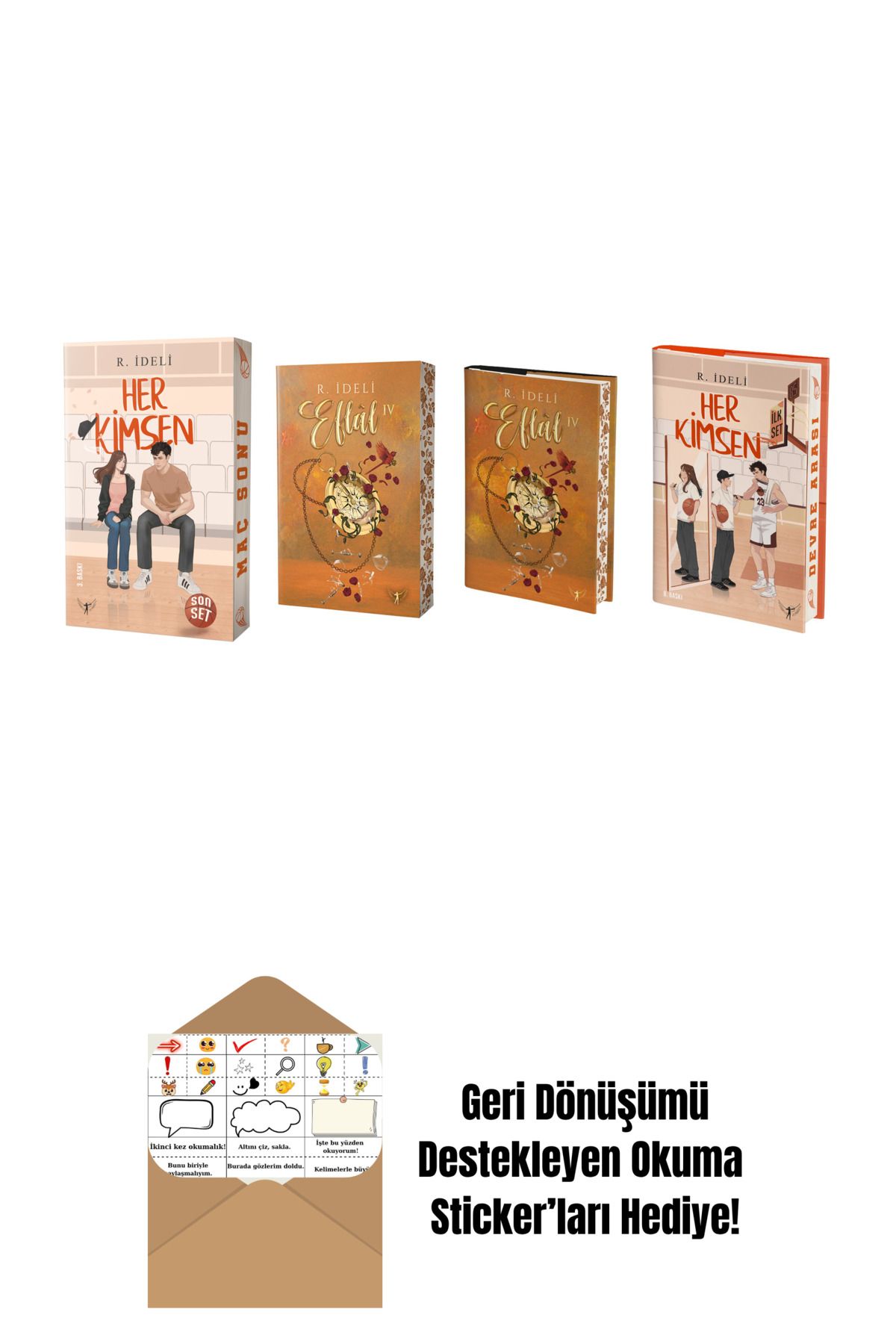 Artemis Yayınları R. İdeli 4 Kitap Set + Okuma Sticker'ları