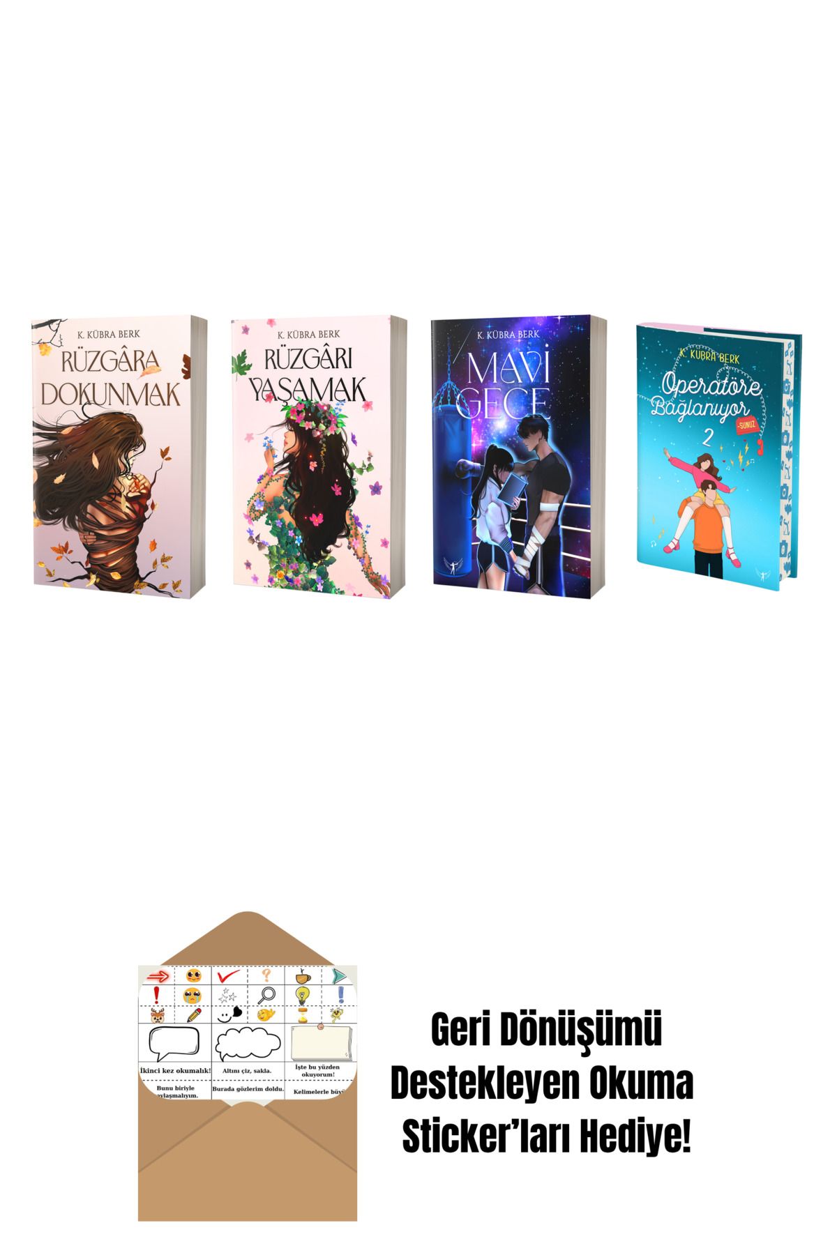 Artemis Yayınları K. Kübra Berk 4 Kitap Set + Okuma Sticker'ları