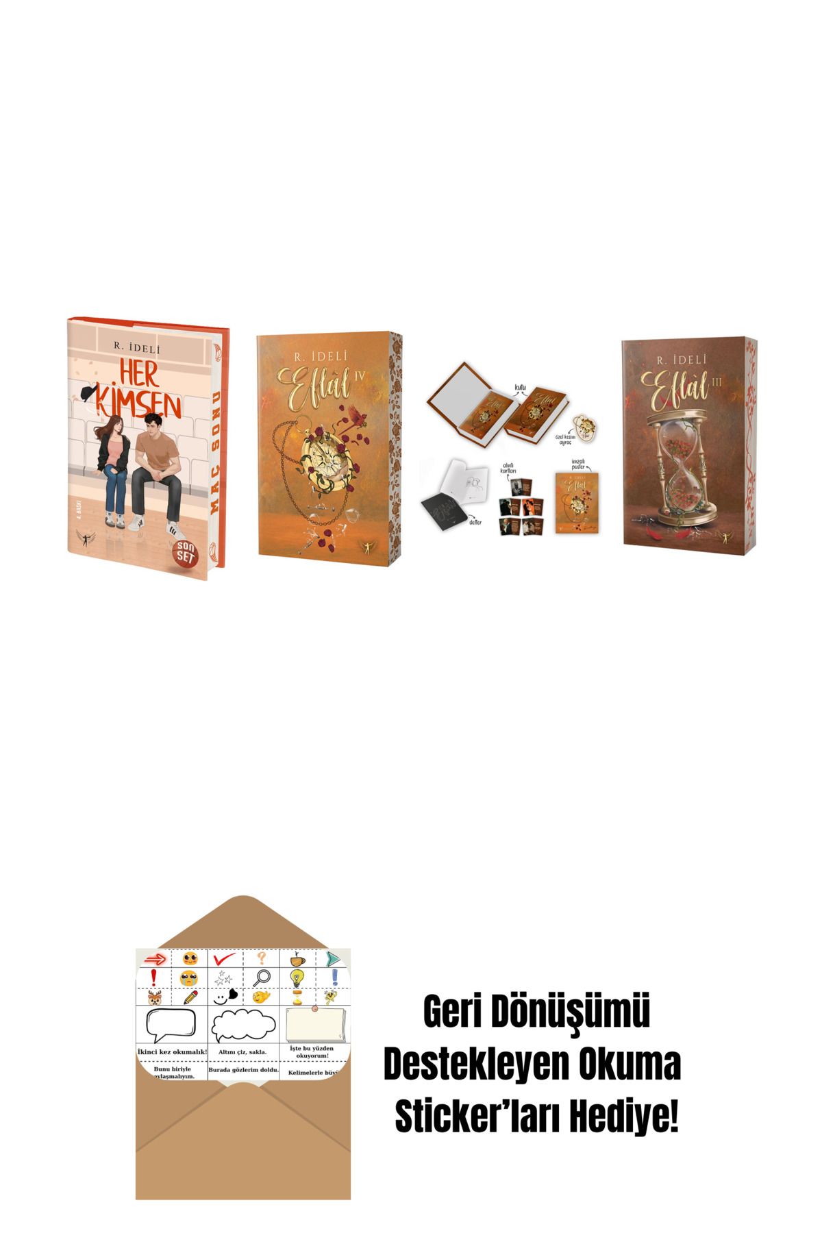 Artemis Yayınları R. İdeli 4 Kitap Set + Okuma Sticker'ları