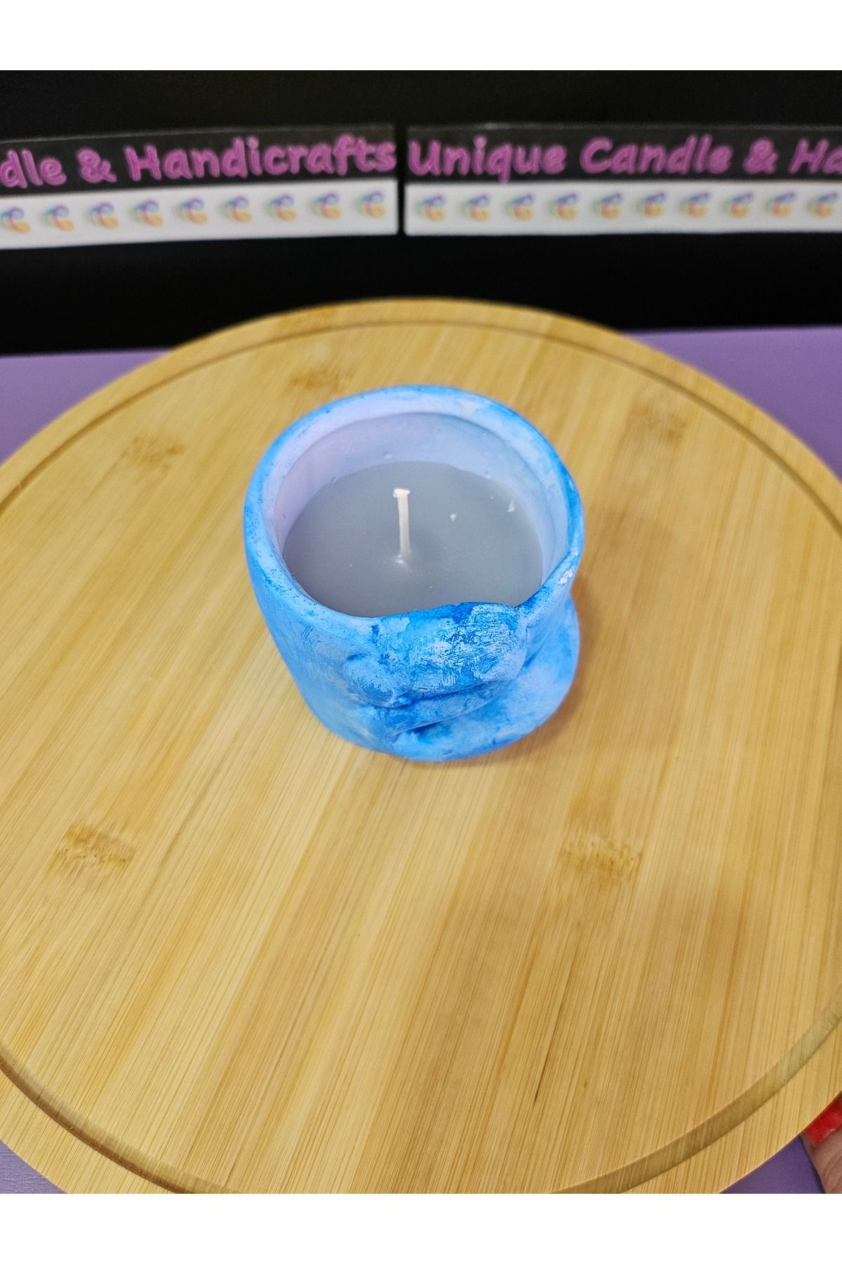 NO BRAND Flamingolu Saksı içinde Mum
