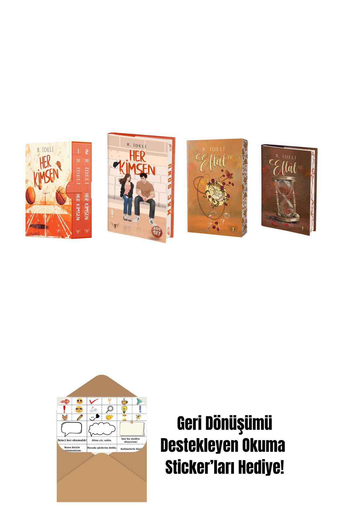 Artemis Yayınları R. İdeli 4 Kitap Set + Okuma Sticker'ları