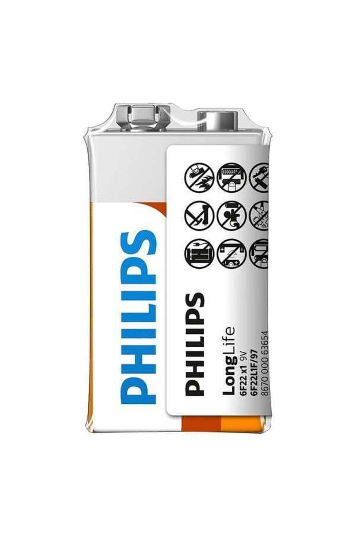 Emperium Philips Extra Zinc Çinko Chloride 6F22 9 Volt Pil (12'Li Paket)