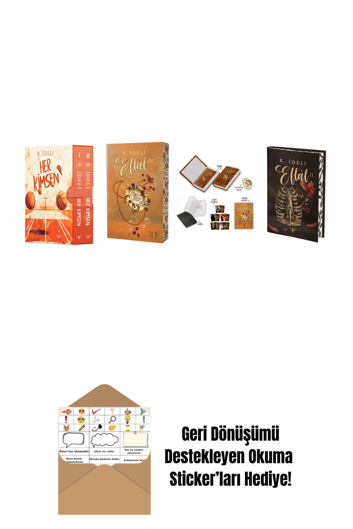 Artemis Yayınları R. İdeli 4 Kitap Set + Okuma Sticker'ları