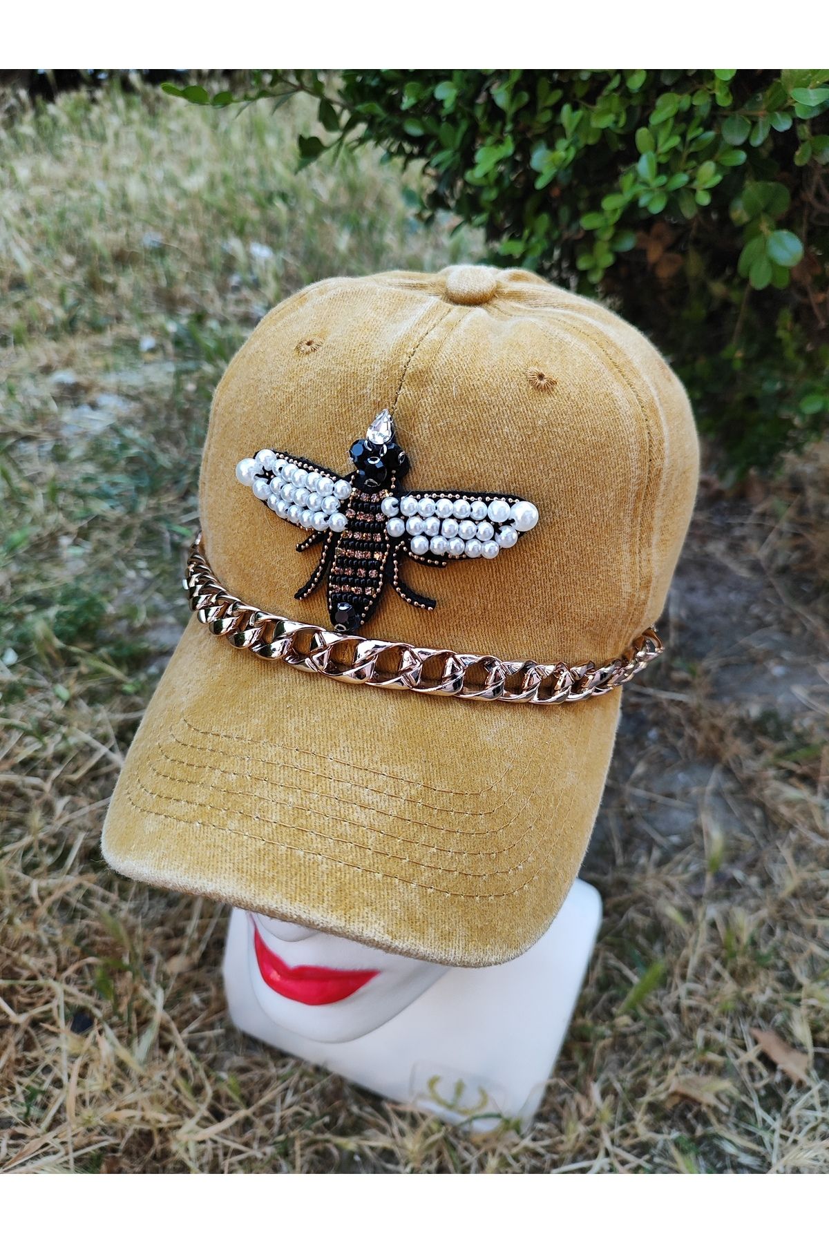 SAHRA BEACHWEAR Kadın Plaj Şapkası, Hasır Şapka, Handmade Tasarım Şapka, Yazlık Şapka , Kovboy Şapkası, Kasket
