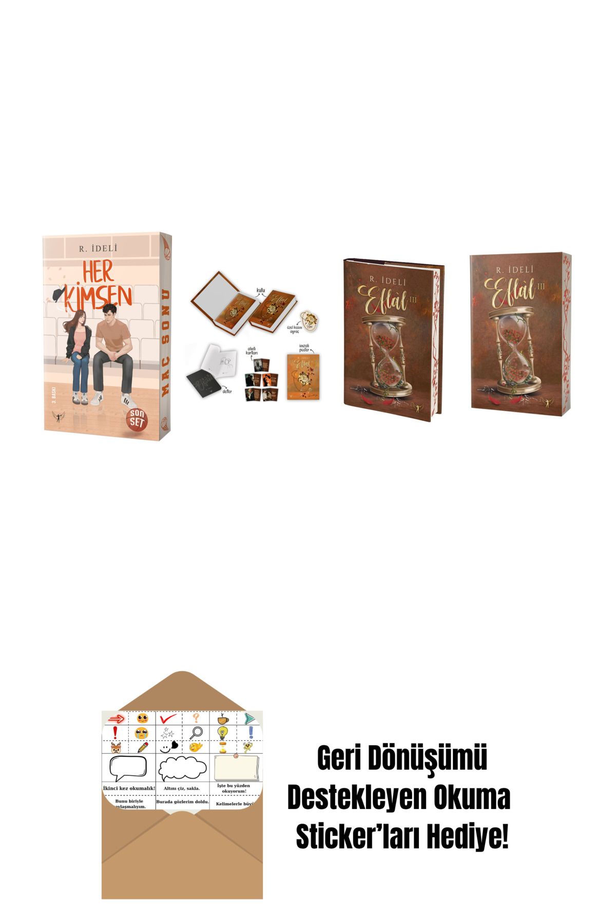 Artemis Yayınları R. İdeli 4 Kitap Set + Okuma Sticker'ları