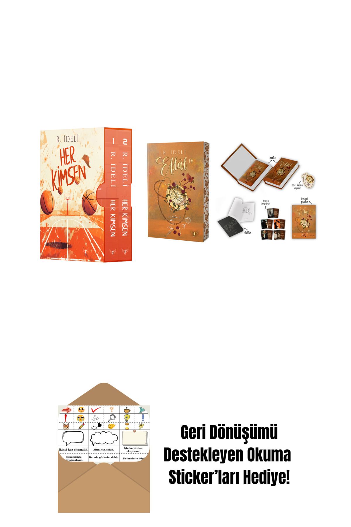 Artemis Yayınları R. İdeli 3 Kitap Set + Okuma Sticker'ları