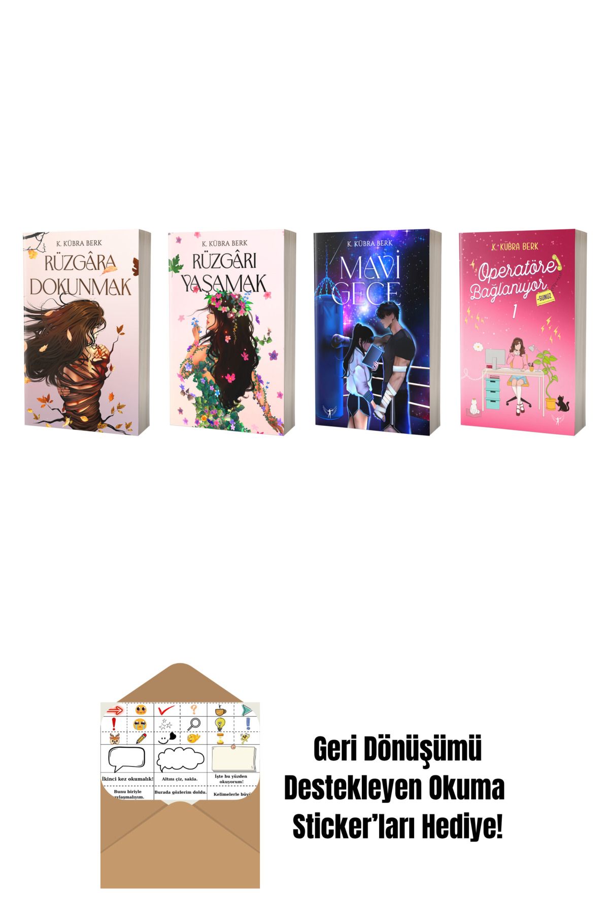 Artemis Yayınları K. Kübra Berk 4 Kitap Set + Okuma Sticker'ları
