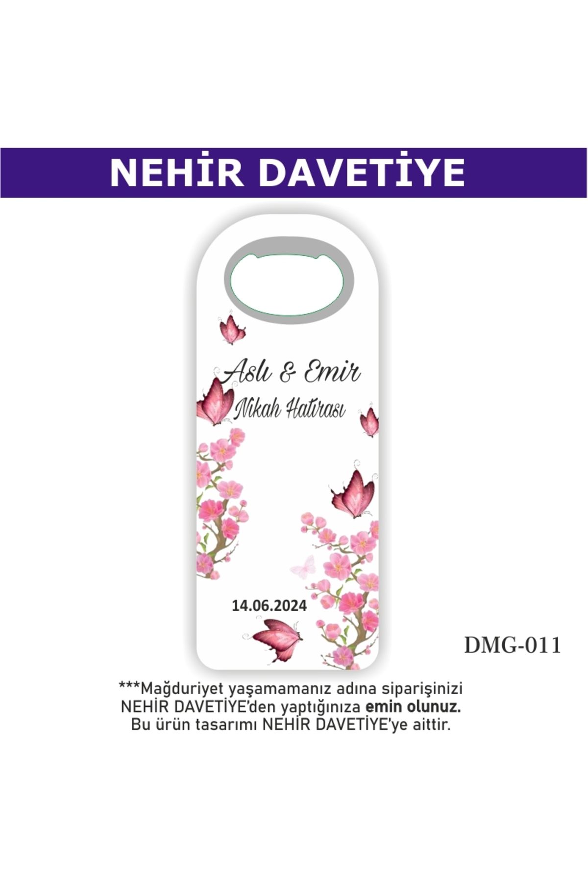 Nehir 30 Adet Düğün Nişan Söz Nikah Mevlüd Sünnet Hediyesi - Hediyelik Magnet Açacak