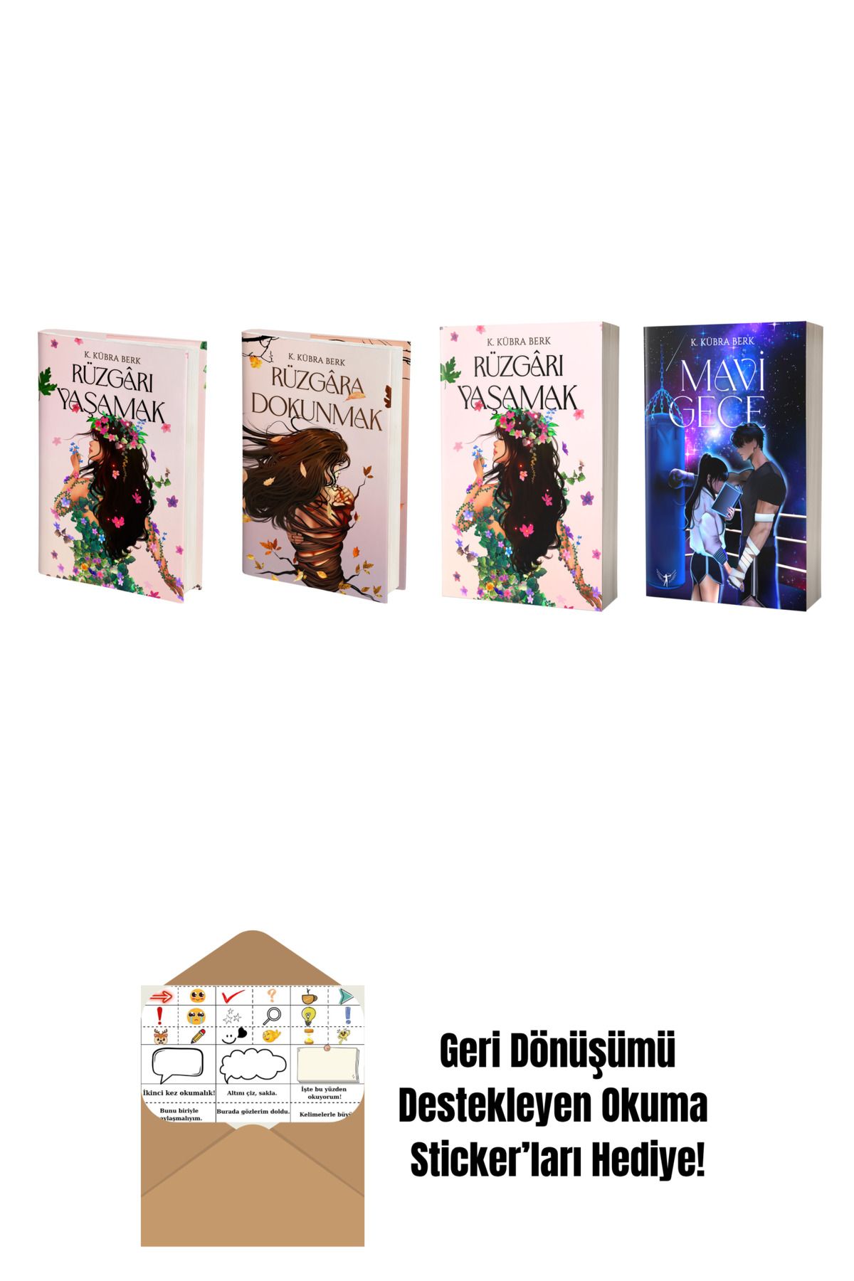 Artemis Yayınları K. Kübra Berk 4 Kitap Set + Okuma Sticker'ları