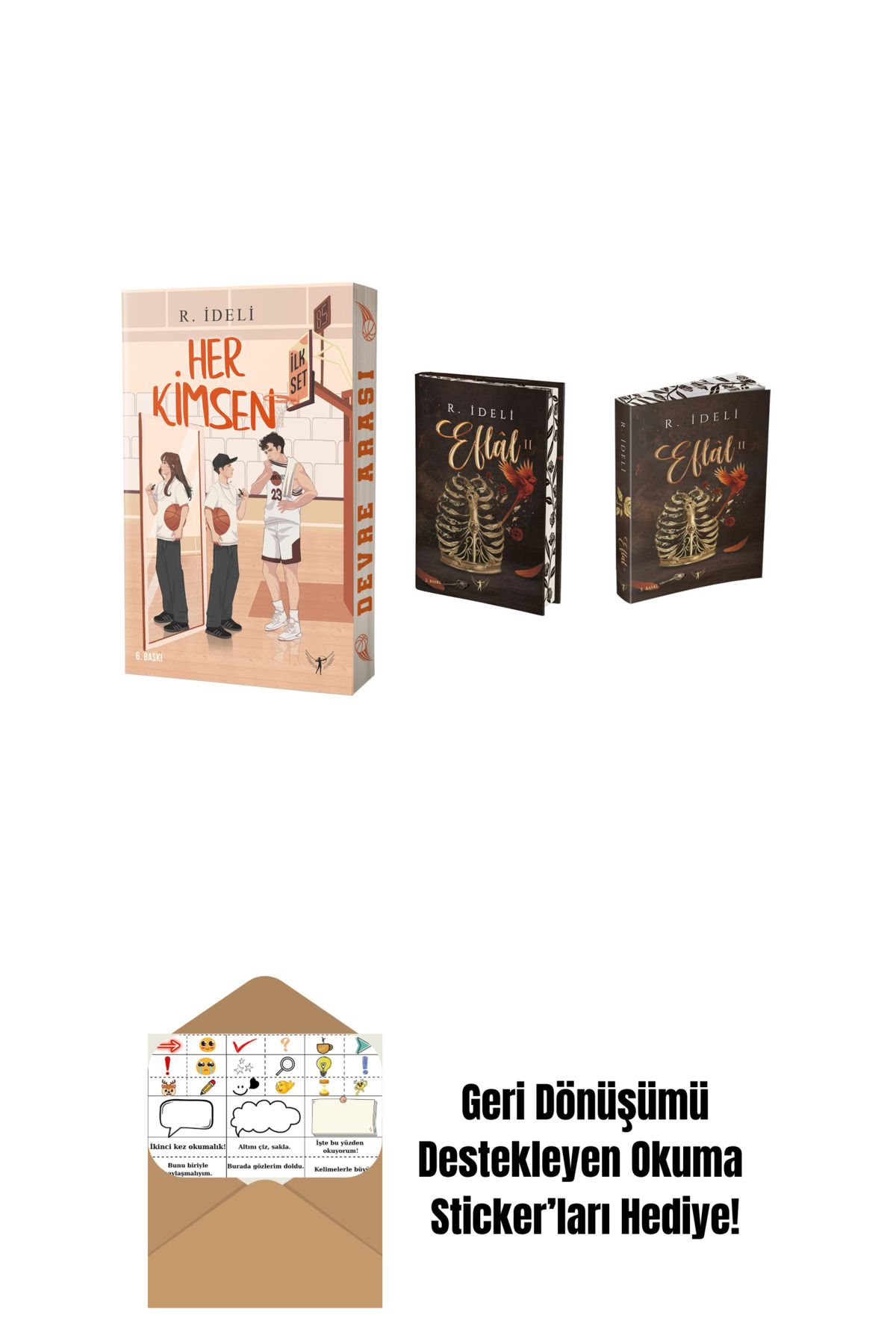 Artemis Yayınları R. İdeli 3 Kitap Set + Okuma Sticker'ları