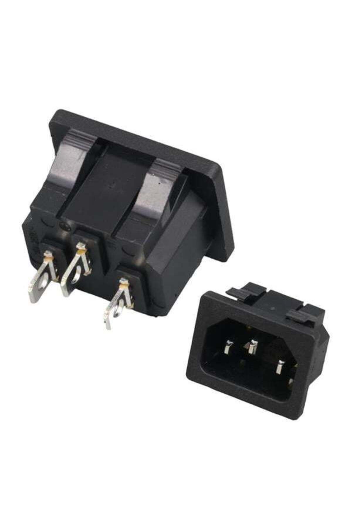 Emperium IC-212B C14 Power Soket Erkek Kulaksız As-04