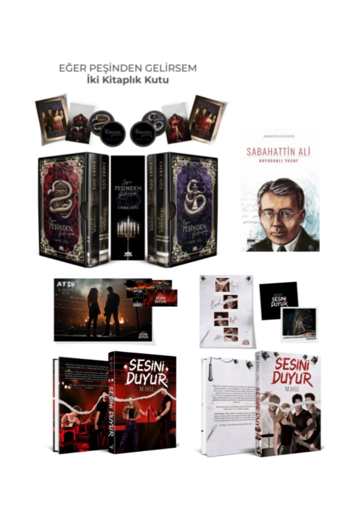 İndigo Kitap Eğer Peşinden Gelirsem 2 Kitap Kutulu, Sesini Duyur 1, ve 2 Emre Gül M. Rise 4 Kitap Ciltli Set