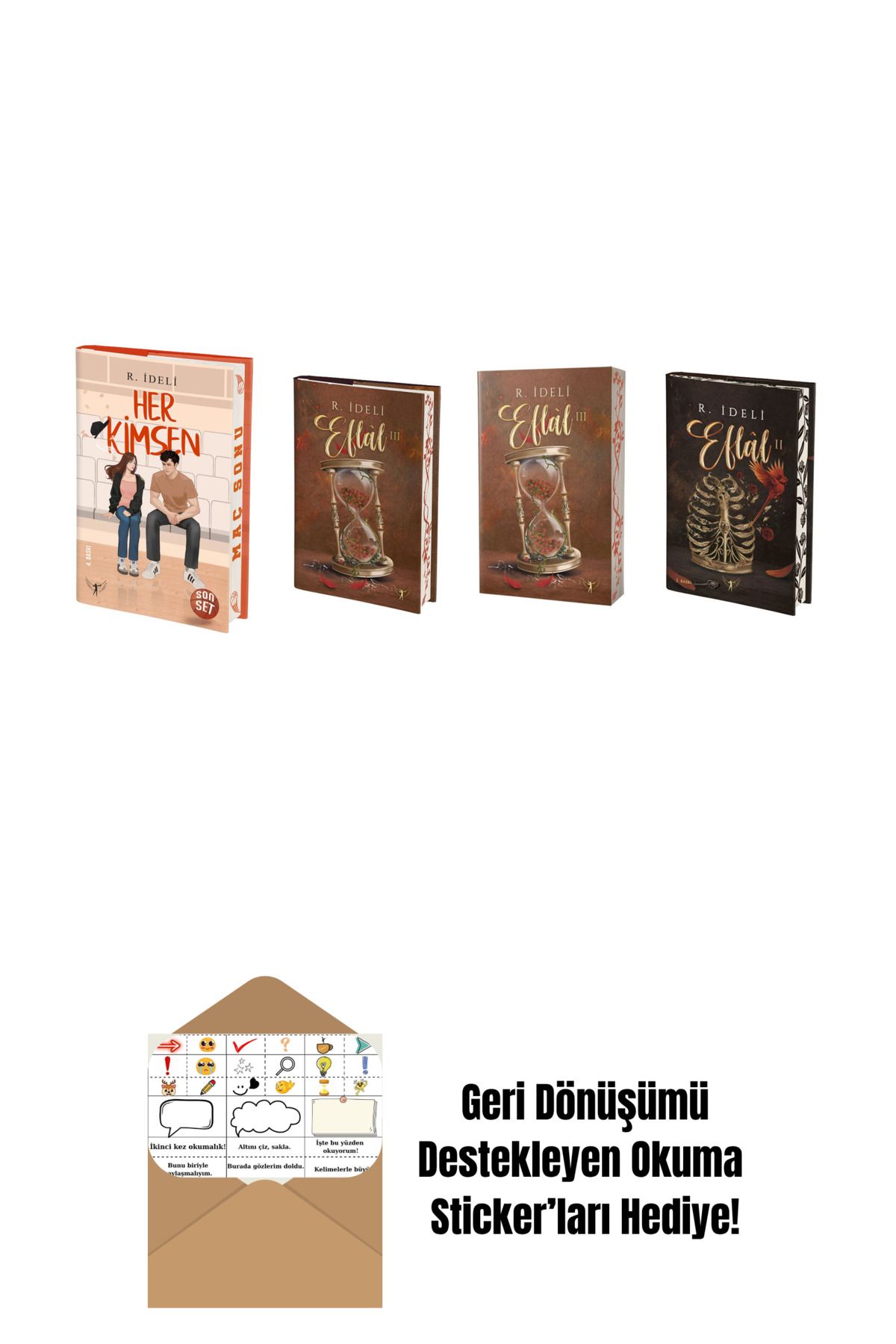 Artemis Yayınları R. İdeli 4 Kitap Set + Okuma Sticker'ları