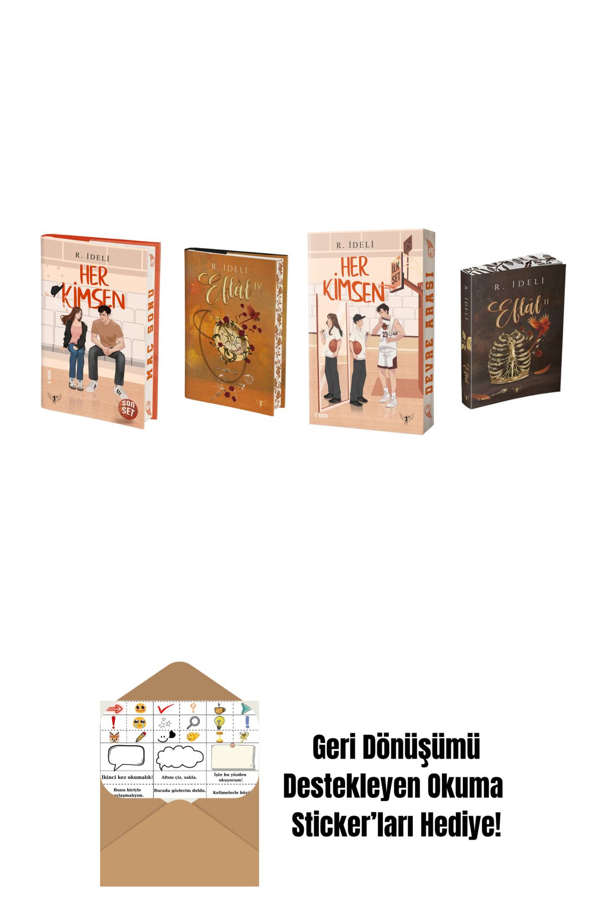 Artemis Yayınları R. İdeli 4 Kitap Set + Okuma Sticker'ları