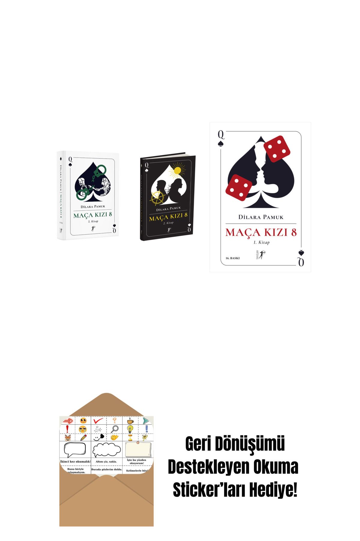Artemis Yayınları Dilara Pamuk 3 Kitap Set + Okuma Sticker'ları