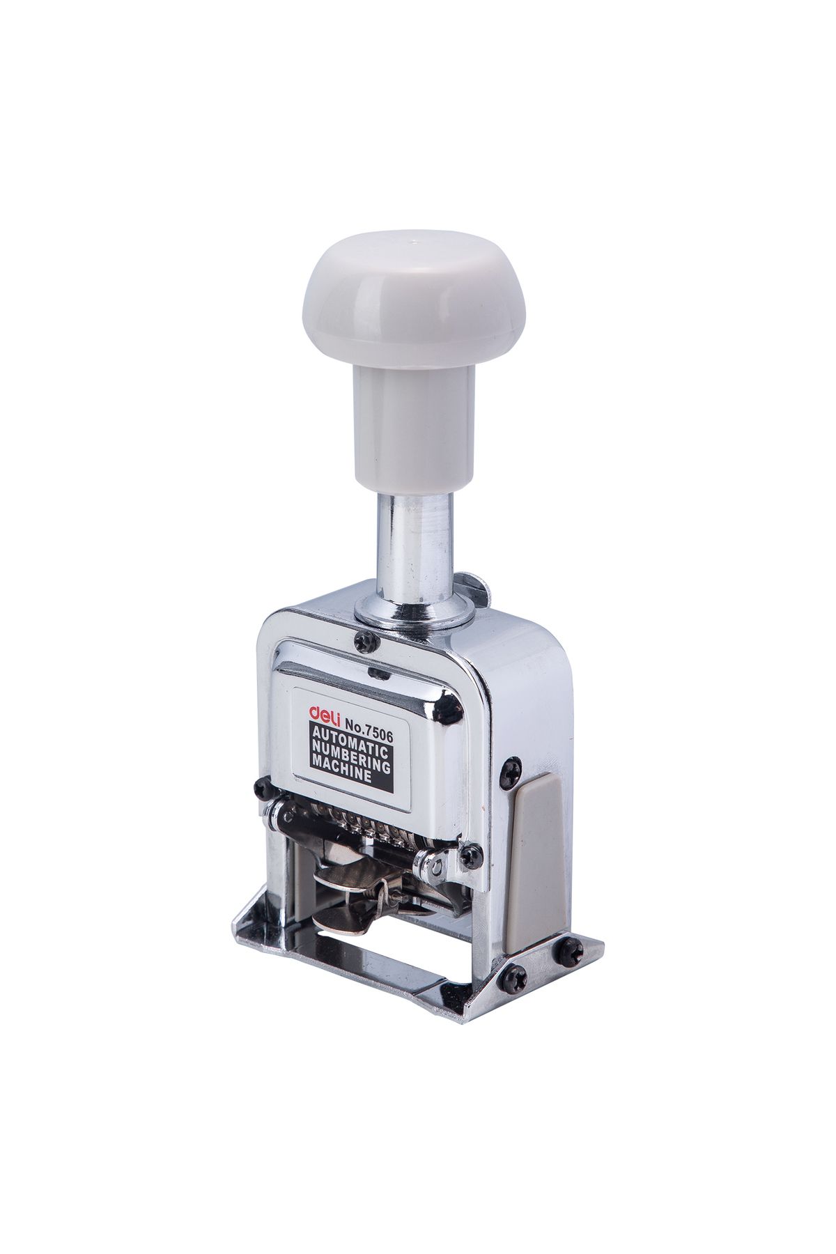 Deli-E7506 Numbering Machine 6 Digits White – ideal for office labeling and numbering 4