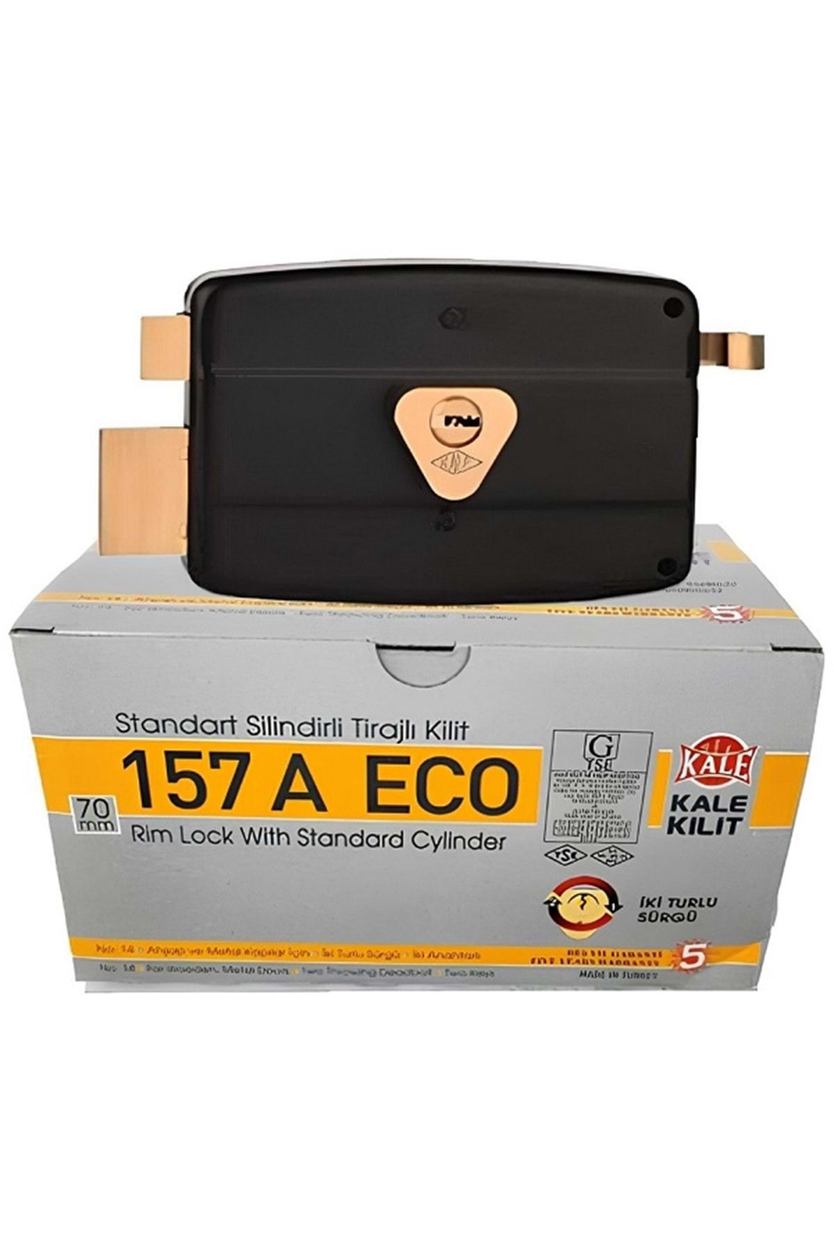 KALE 4 adet kale 157a eco 70mm standart silindirli trajlı kilit siyah