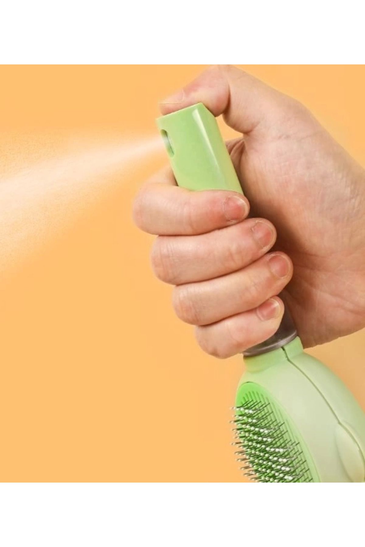 Emper Pratik Basmalı Telli Su Sprey Hazneli Hayvan Fırçası Çift 2in 1