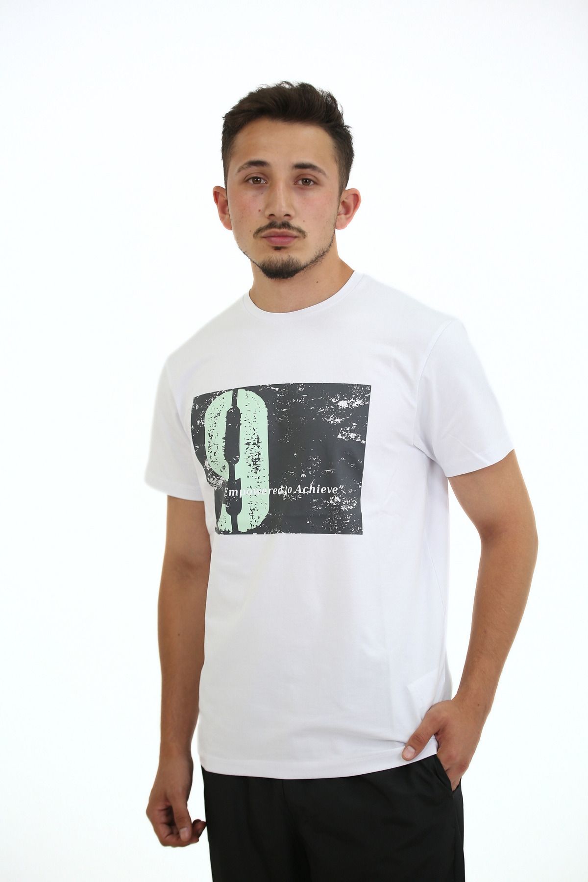 Lorenzo Mazzoli T-shirt Premium Kalite, Comfort Fit, Modern Baskılı Düz Renk Tişört