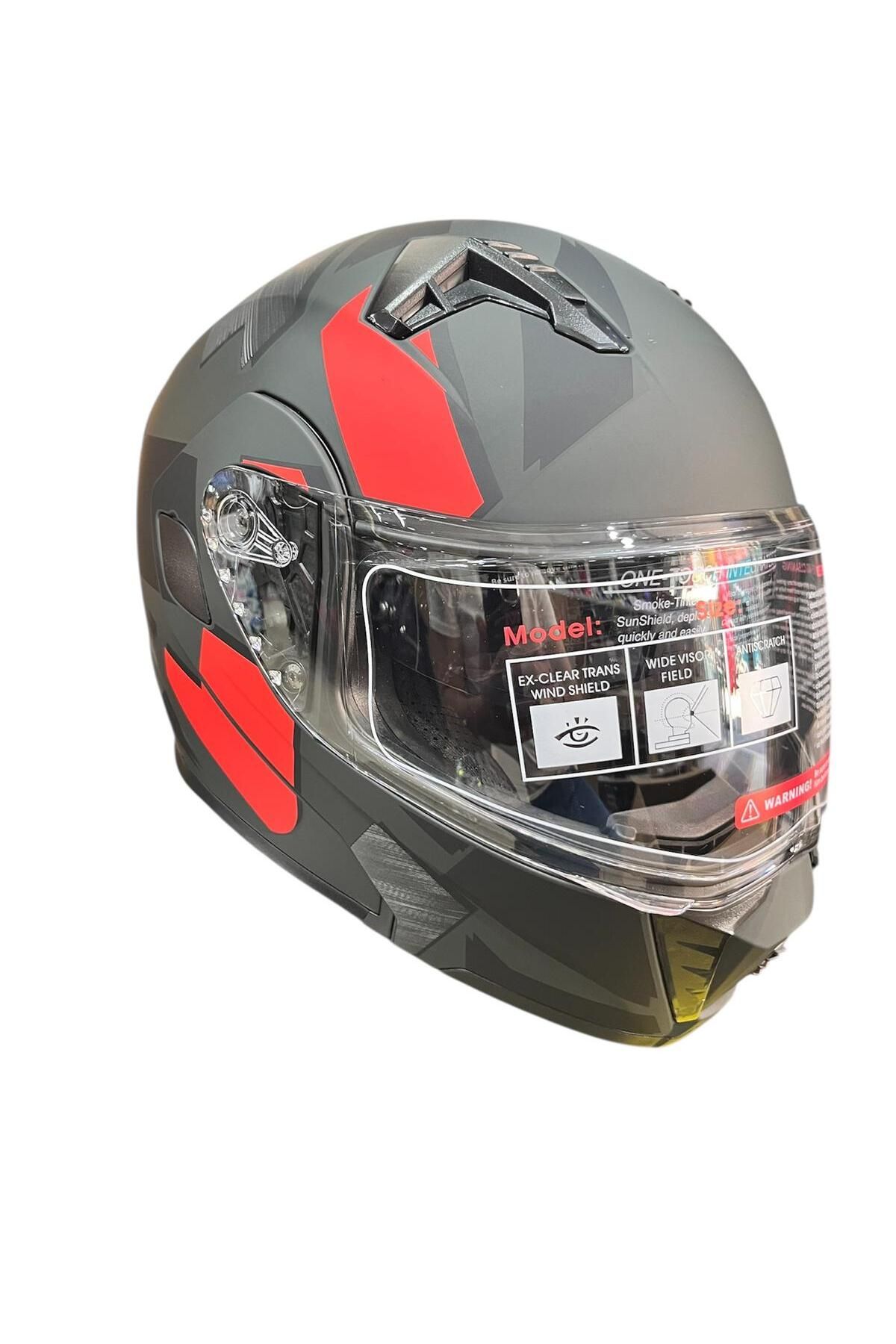 JK MOTOTEZ ÇENE AÇILIR MOTOSİKLET KASKI JİEKAİ JK906-1